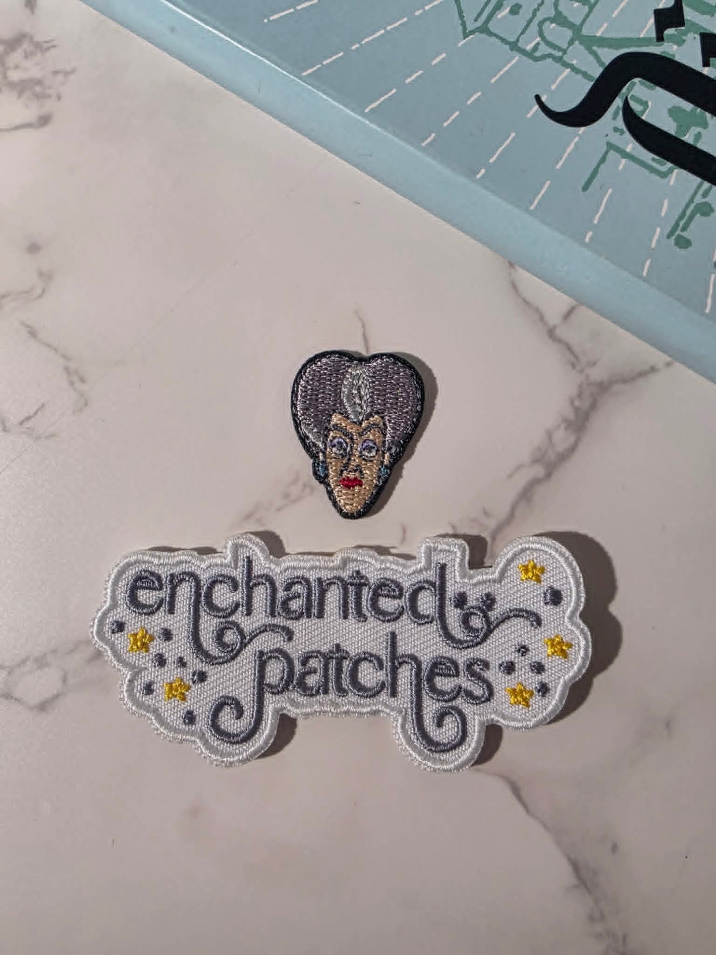 NEW DROP - 1" Mini Glass Slipper Princess Stepmother Stepmom Villain Embroidered Iron On Patch