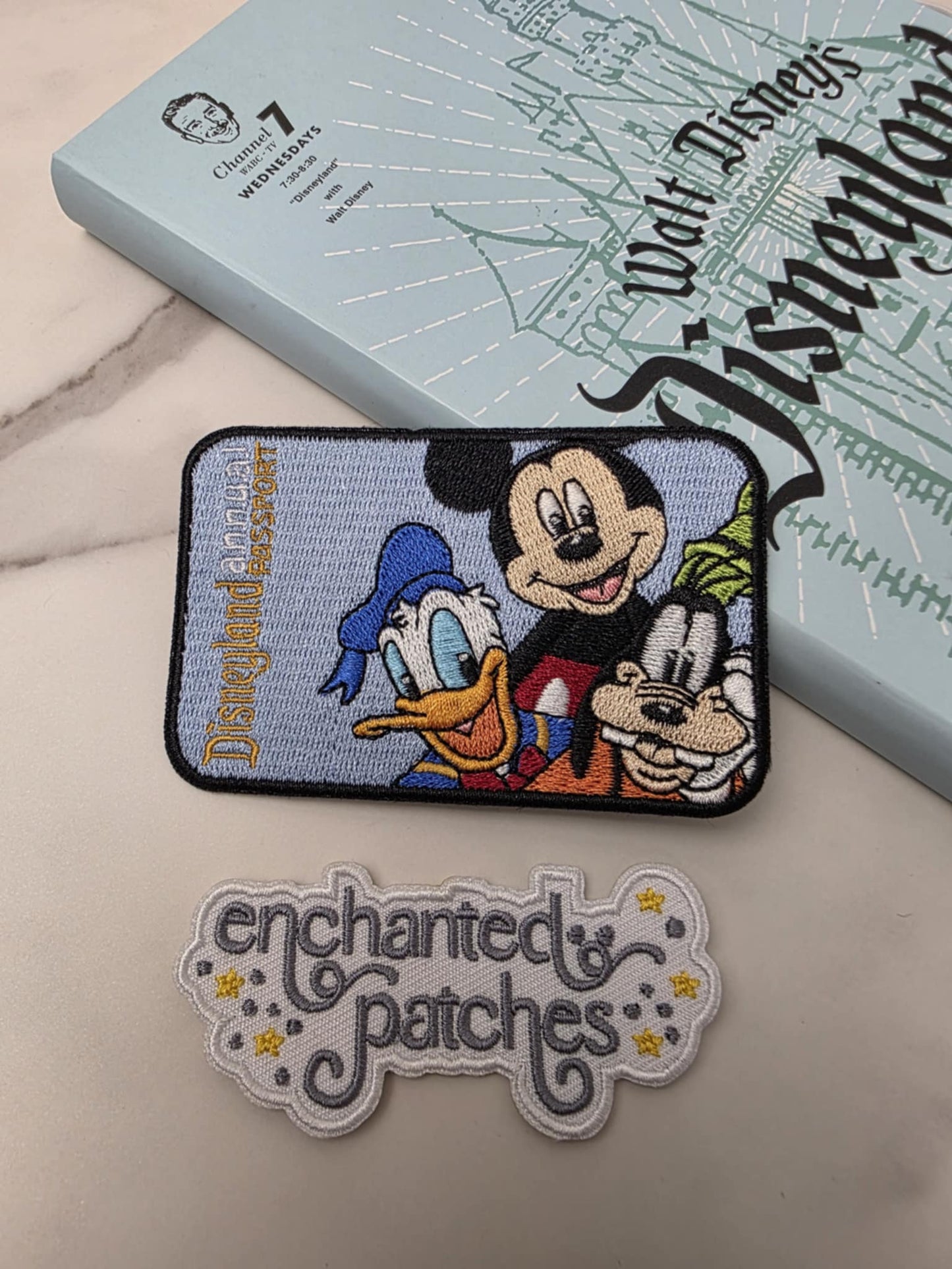 3.5" Happiest Park Vintage Annual Pass Ticket Card Embroidered Iron On Patch