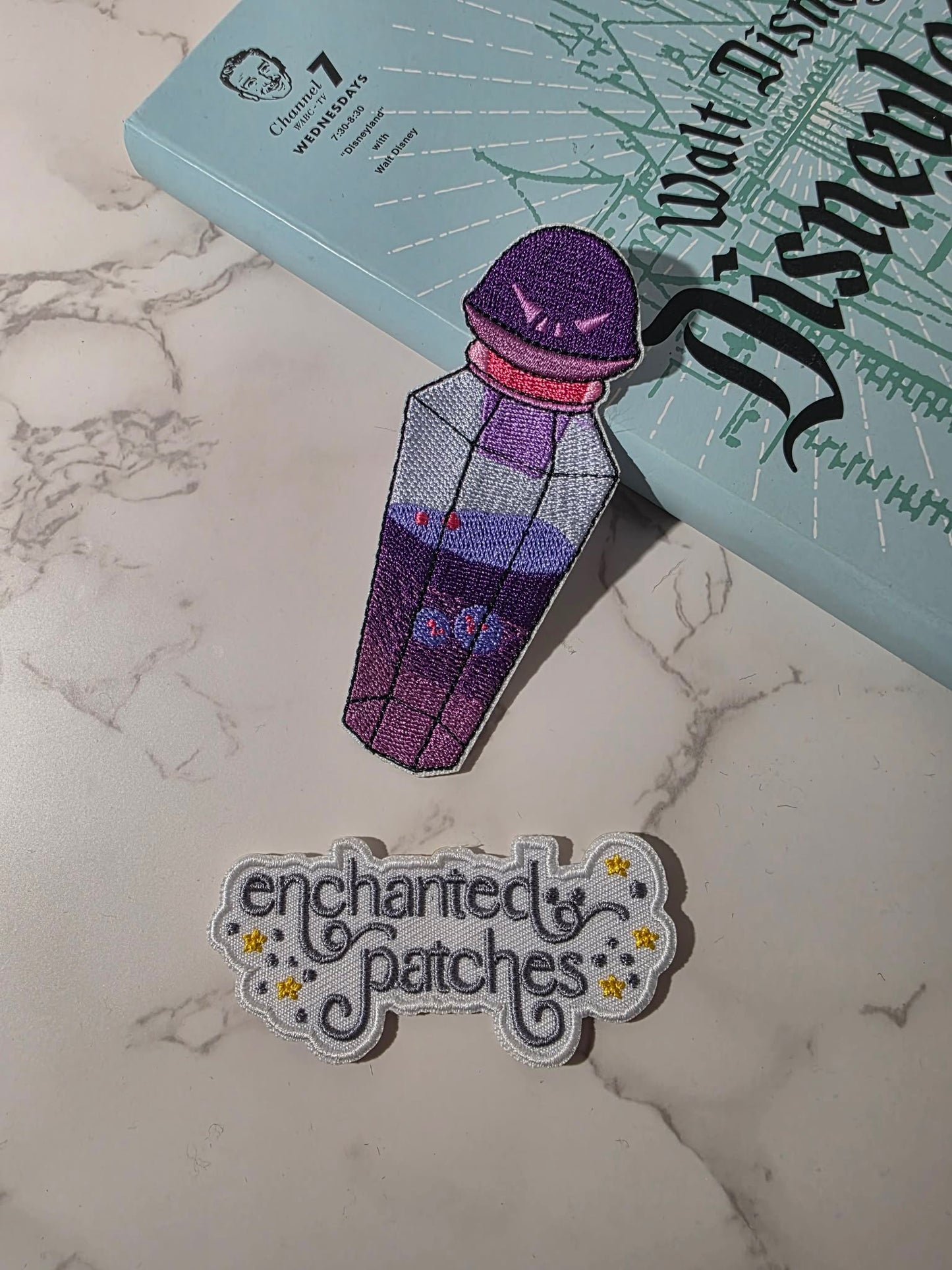 4" Blue Hair Hades Villain Purple Potion Embroidered Iron On Patch