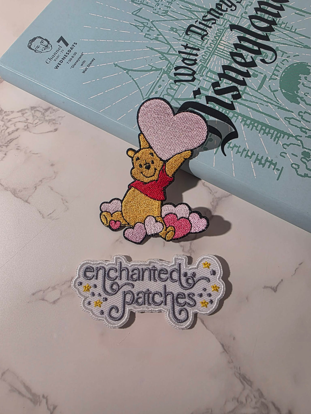 NEW DROP - 3" Winnie the Pooh Valentine with Hearts Embroidered Iron On Patch