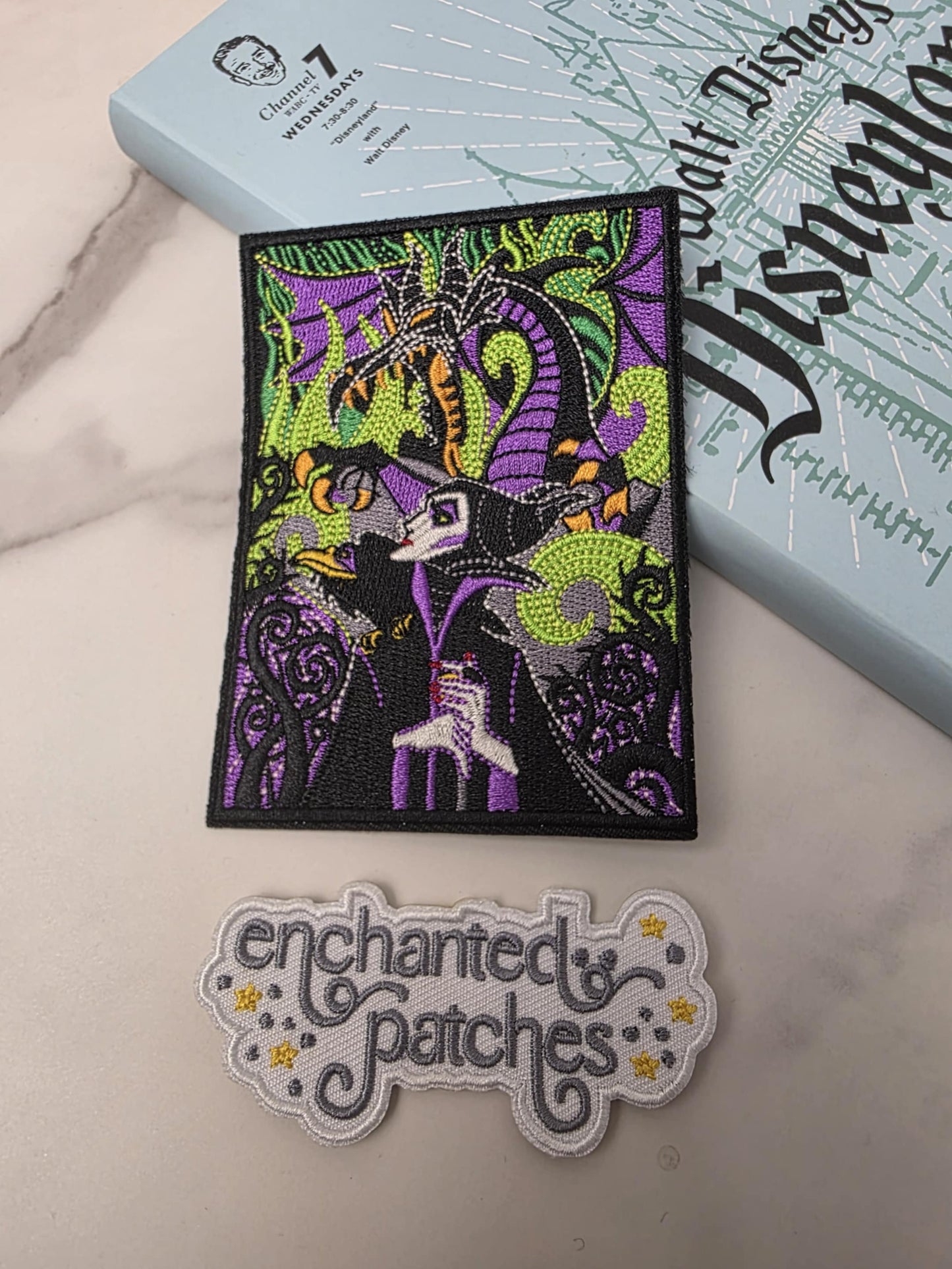 4" Black Dragon Villain of Sleeping Princess Iron On Patch