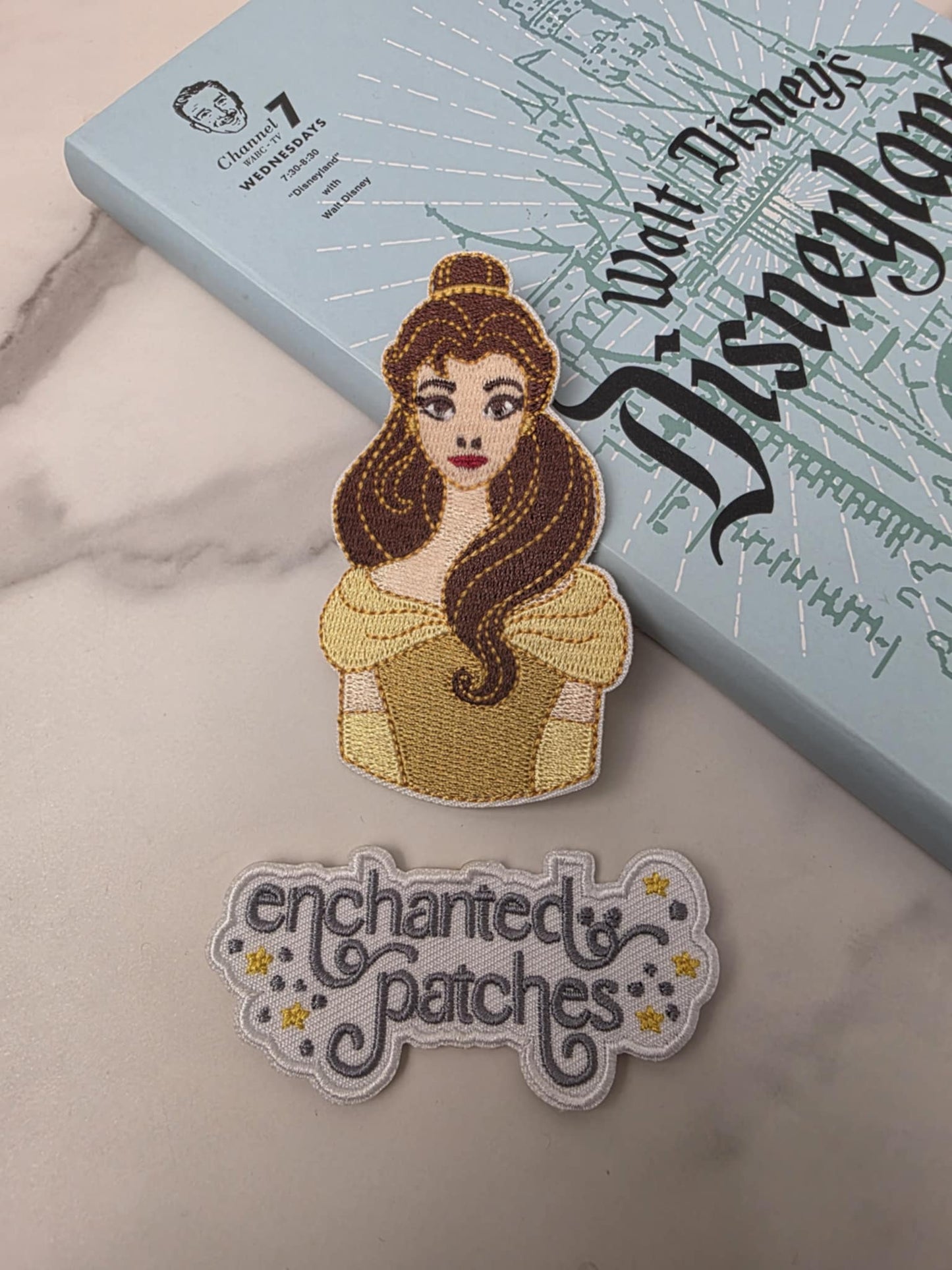 3.5" Reading Princess Front Facing Happiest Park Iron On Patch
