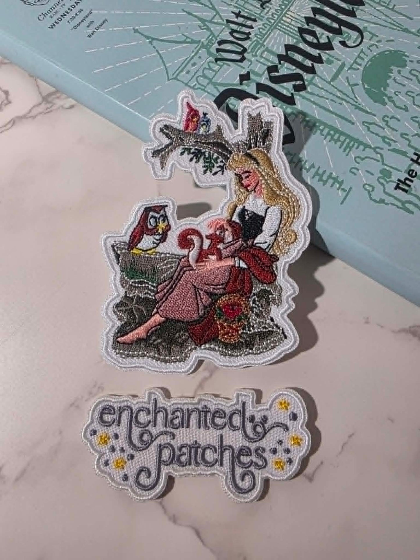 NEW DROP - 4" Happiest Park Aurora Sleeping Beauty Princess with Friends Embroidered Iron On Patch
