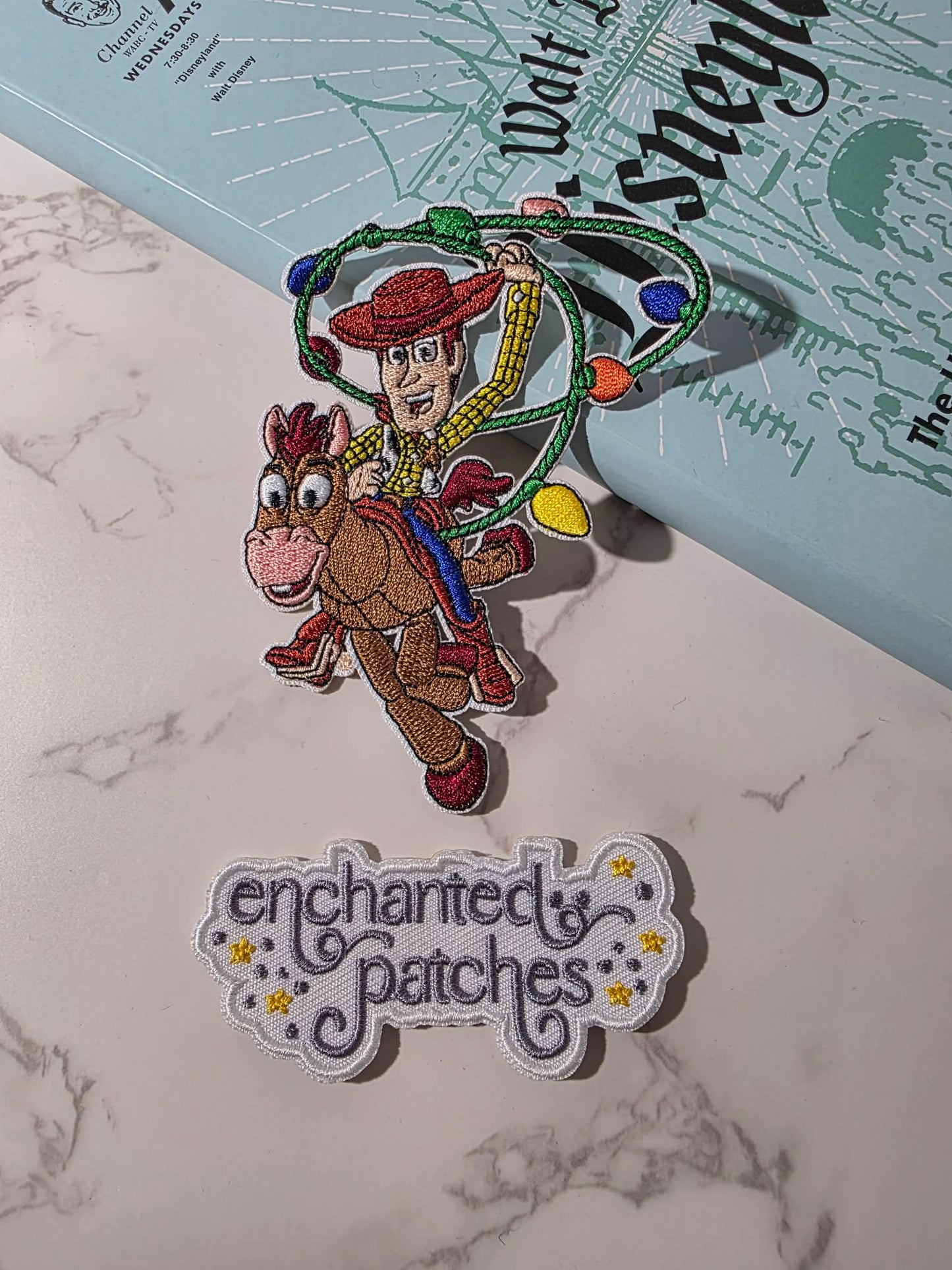 4" Christmas Lights Boy Cowboy and Horse Toy Story Movie Embroidered Iron On Patch
