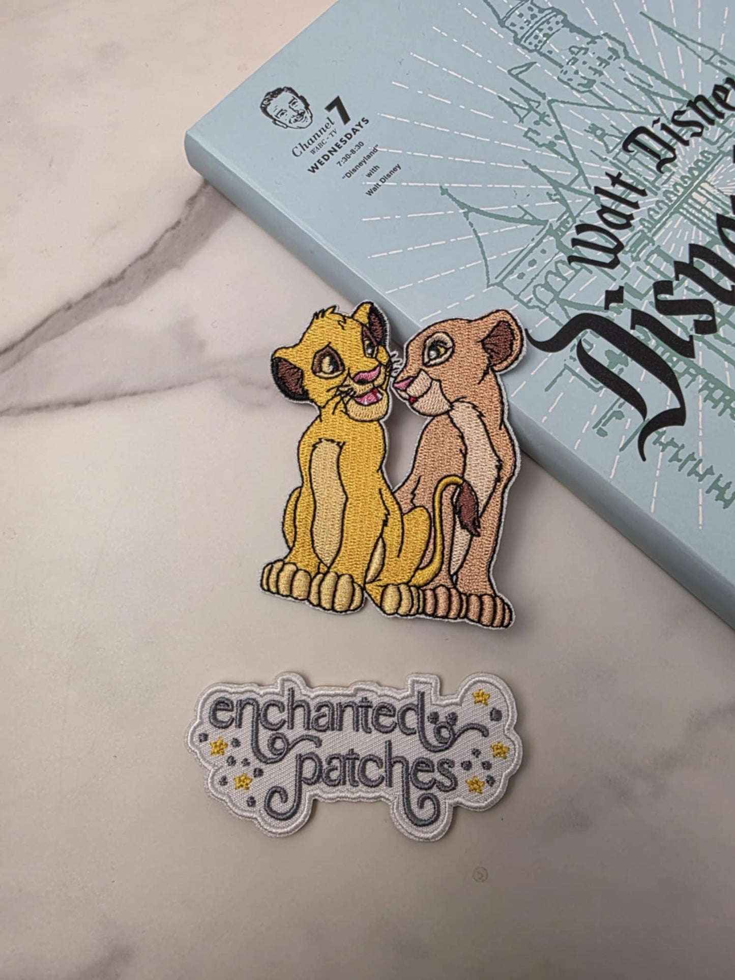 3" Lion and Girlfriend BFF Iron On Patch