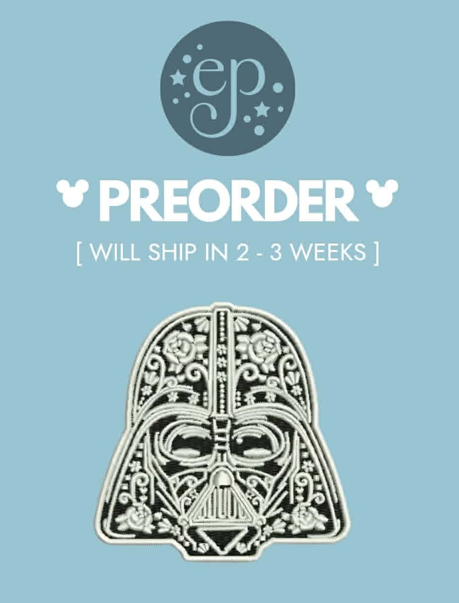 **PREORDER ONLY** 3" Glow in the Darth Vader Embroidered Iron On Patch