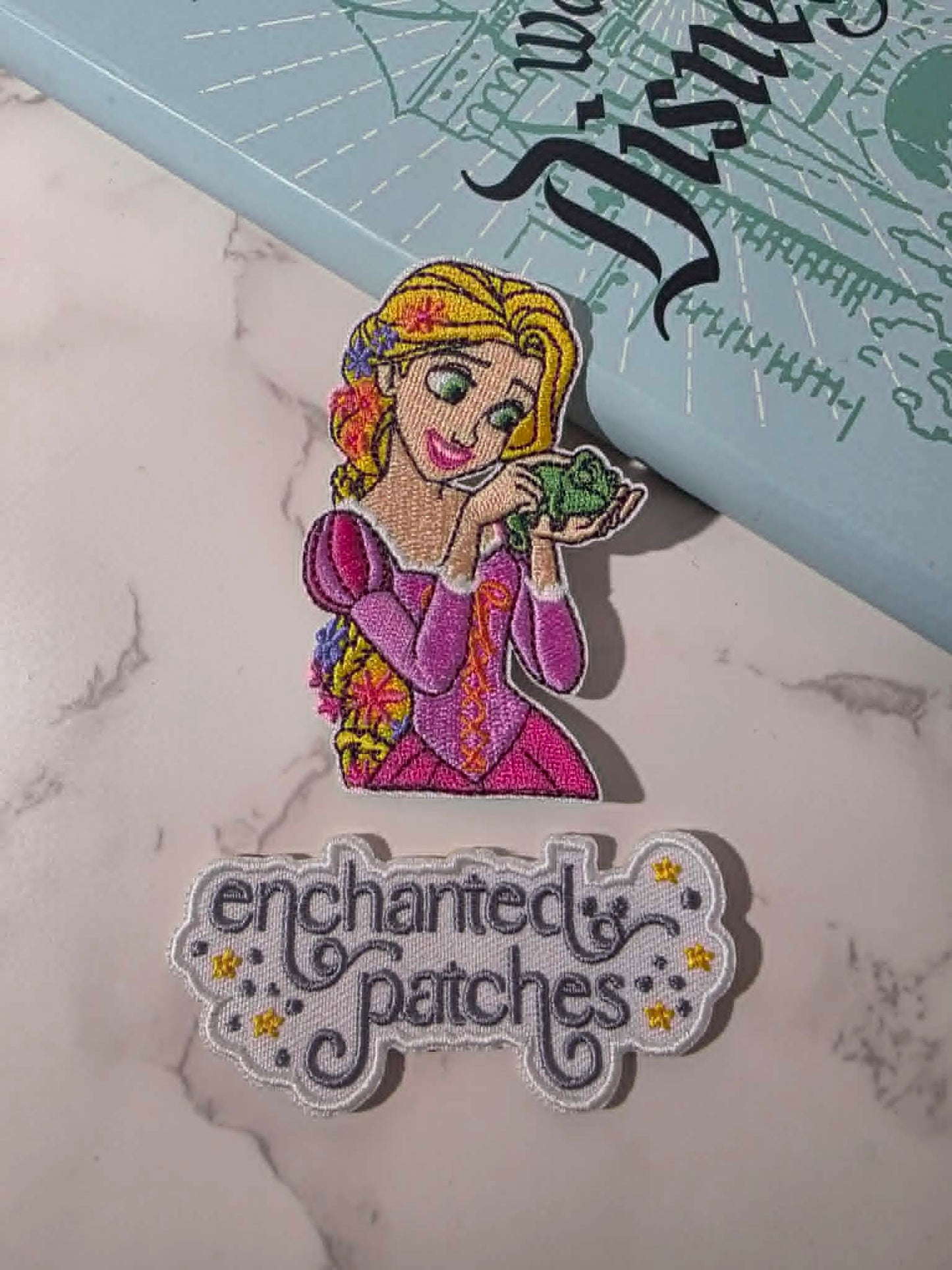 NEW DROP - 3" Long Hair Princess Gecko Embroidered Iron On Patch