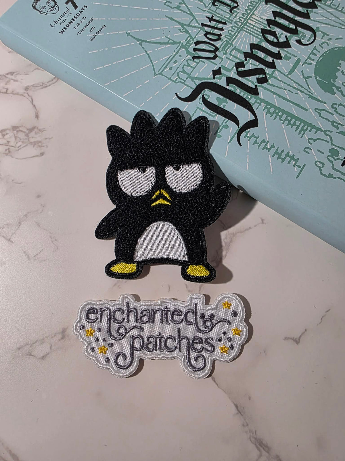 3" Anime Japanese Chenille Black Badtz Maru Embroidered Iron On Patch
