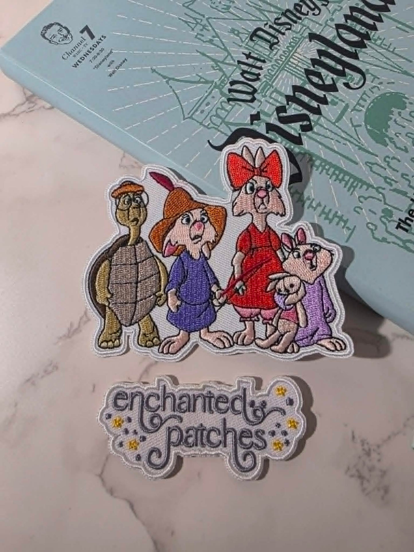 NEW DROP - 4" Robinhood Rabbit and Fox Turtle Friends Embroidered Iron On Patch