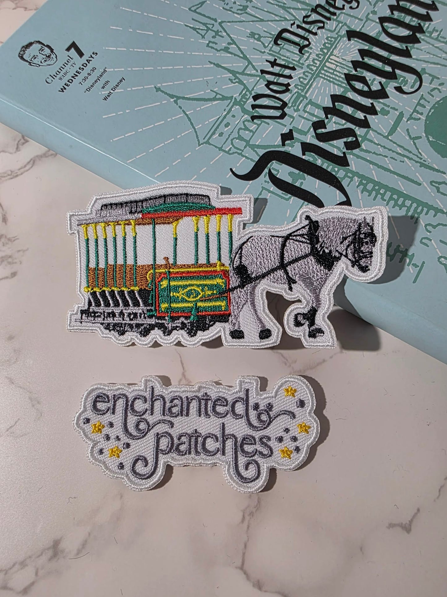 4" Horse Carriage Main Street at Happiest Park Embroidered Iron On Patch