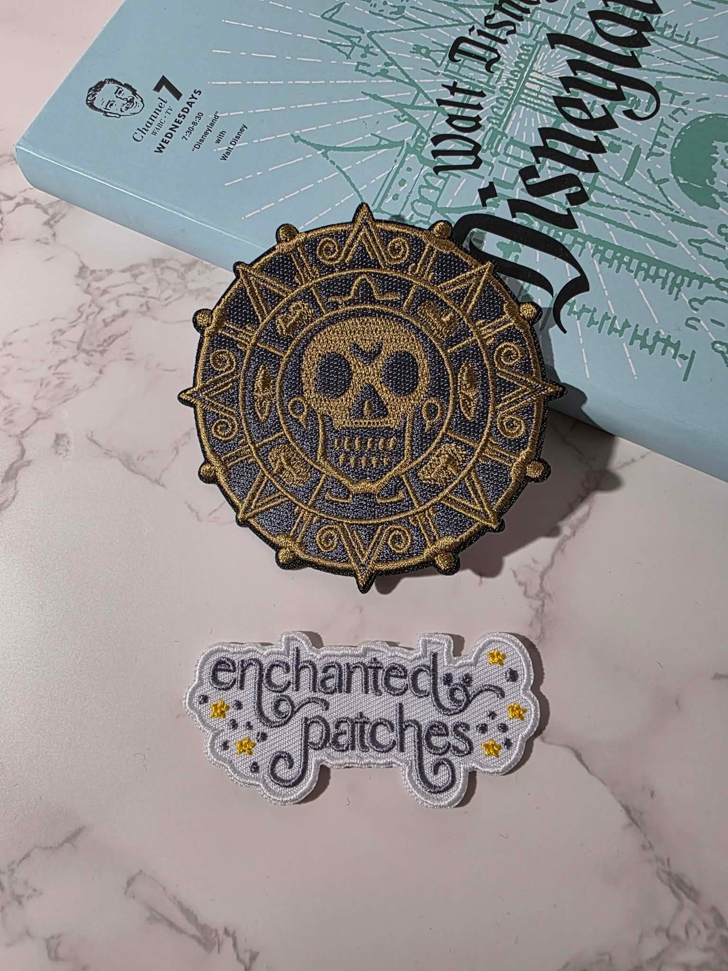 3" Pirates Metal Aztec Coin Medallion Iron On Patch