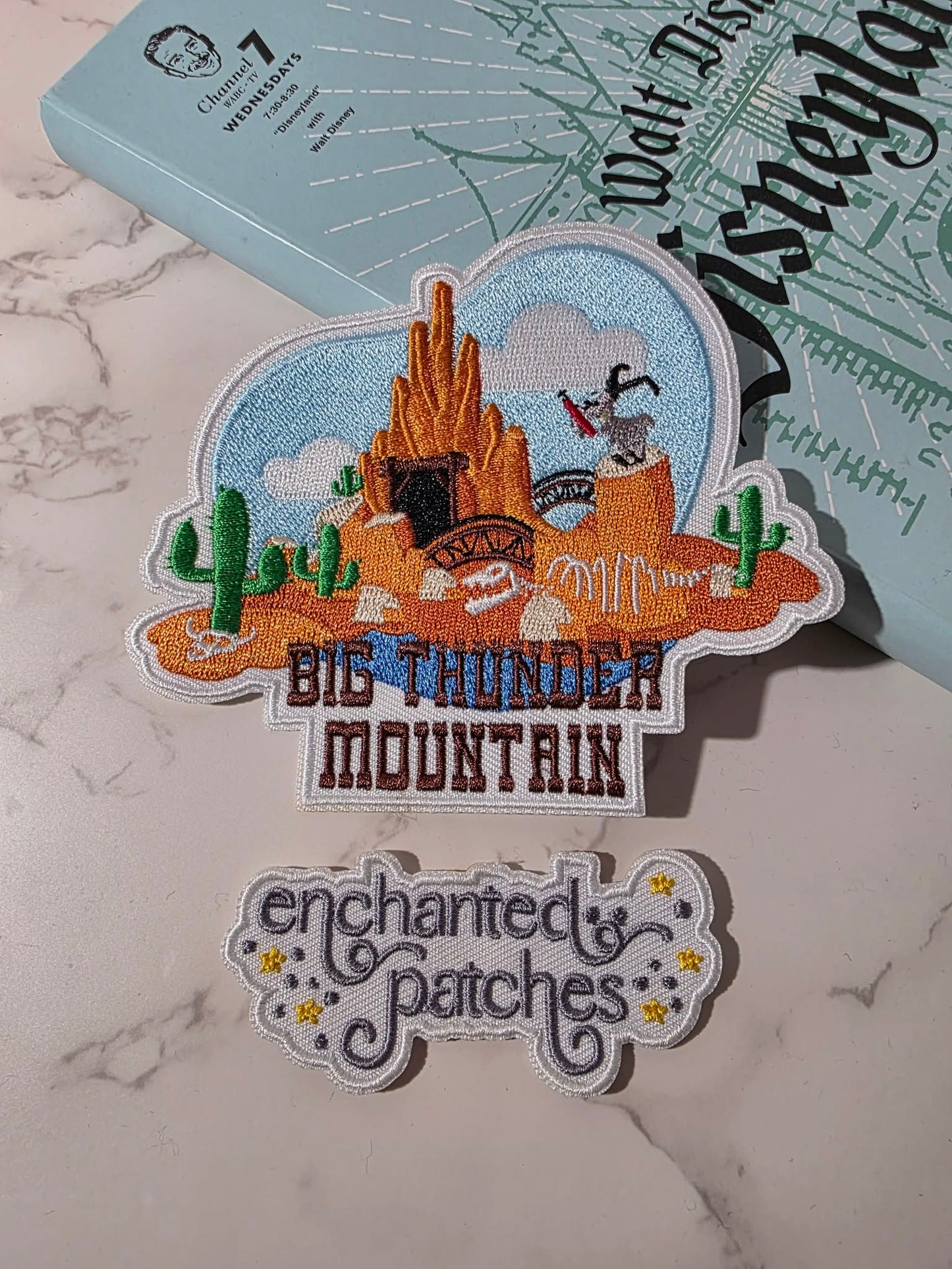 4" Frontier Mountain Happiest Park Ride Iron On Patch