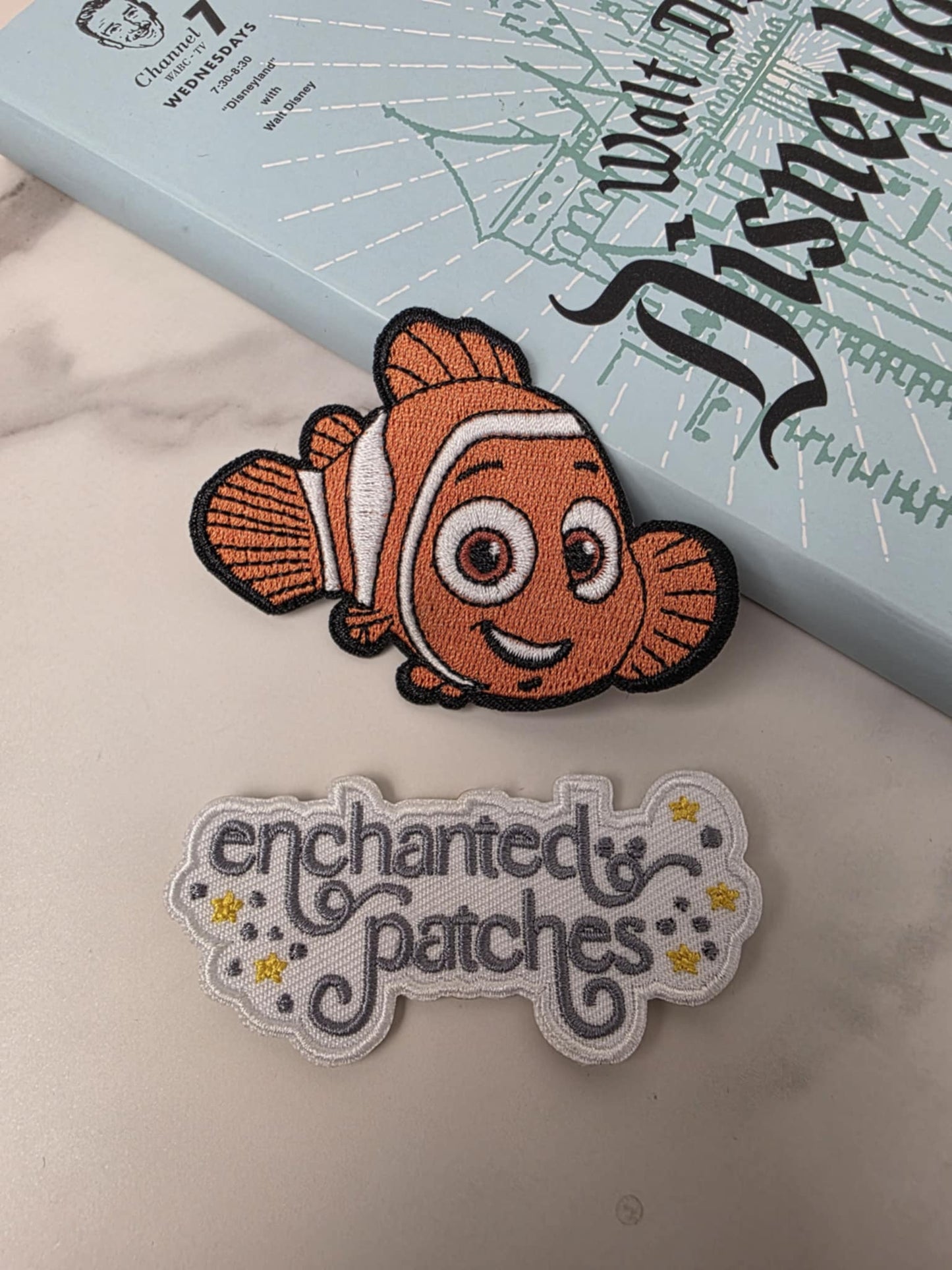 3" Finding Orange Clown Fish Embroidered Iron On Patch