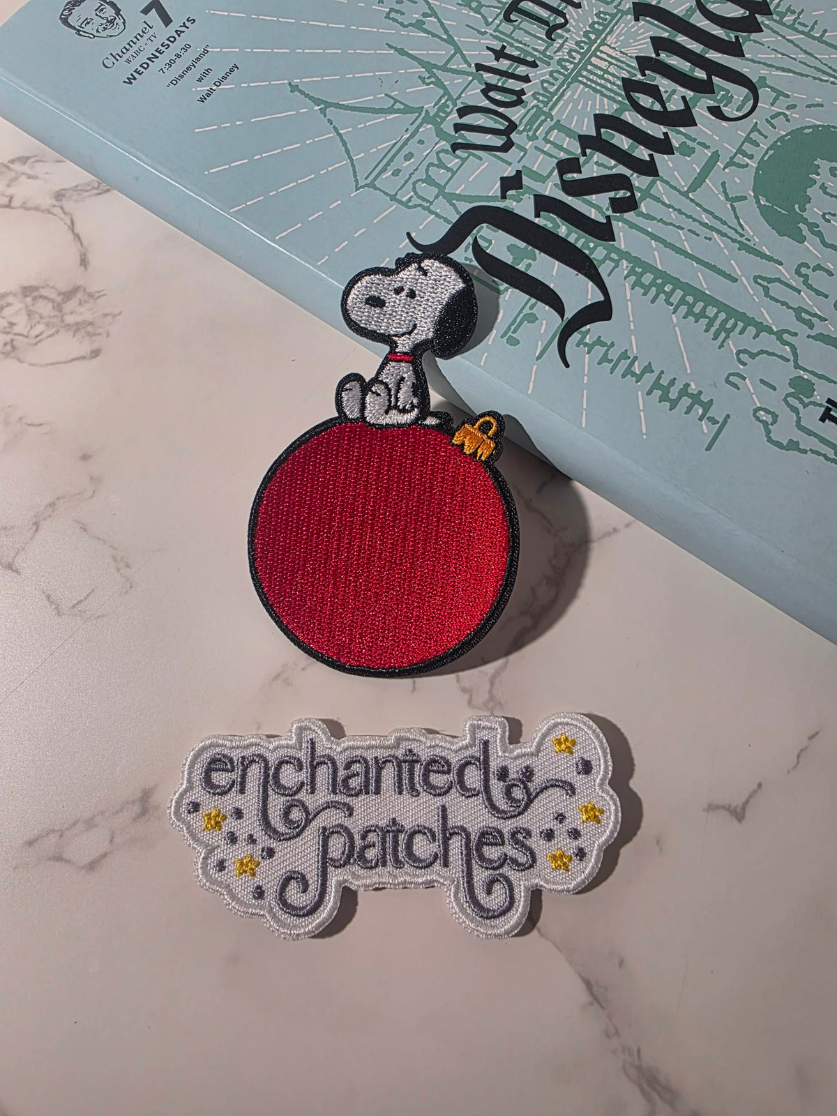 3" Christmas Ornament Snoopy Peanuts Embroidered Iron On Patch