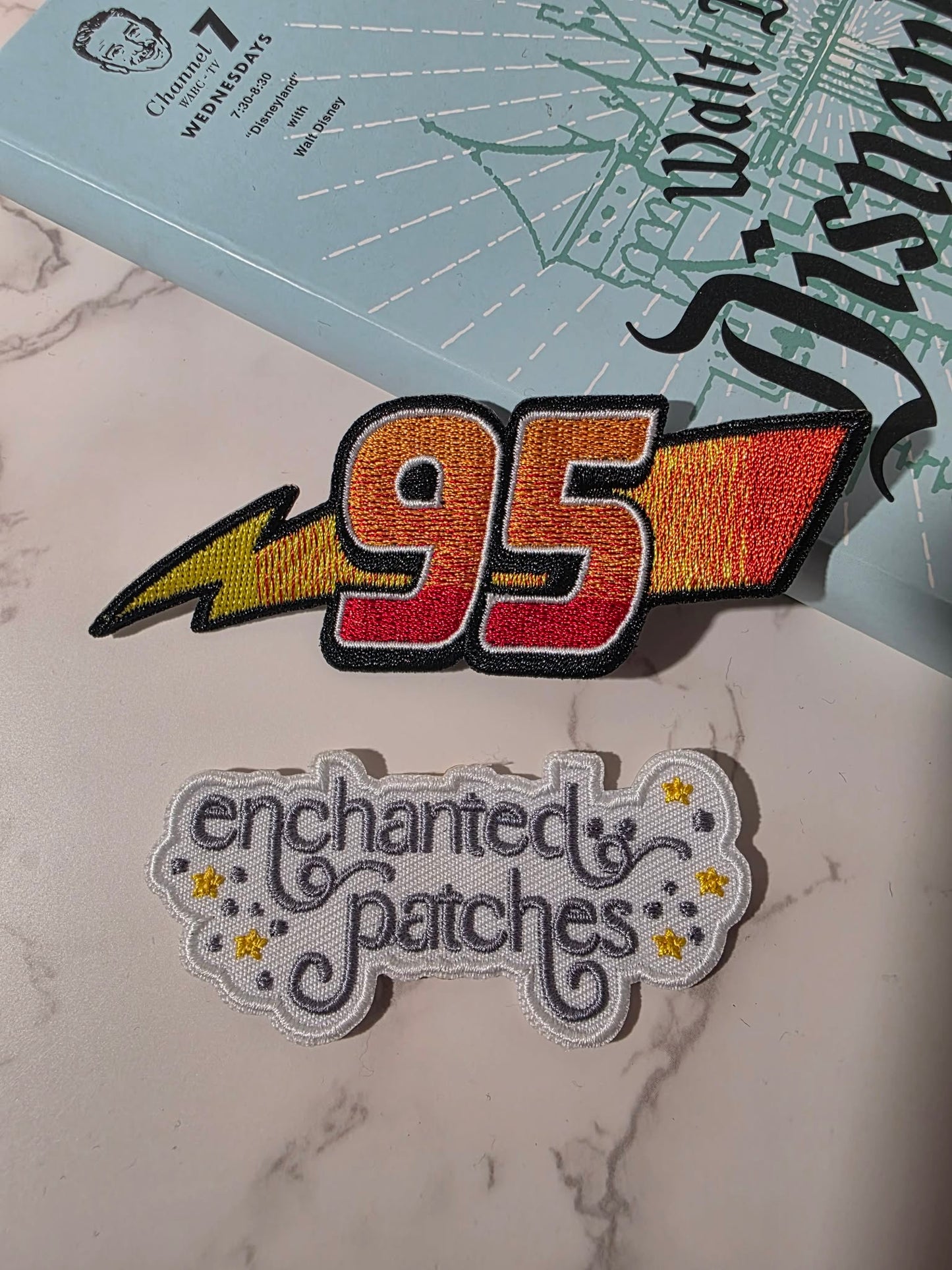 4" 95 Thunderbolt Racer Red Cars Ombre Embroidered Iron On Patch