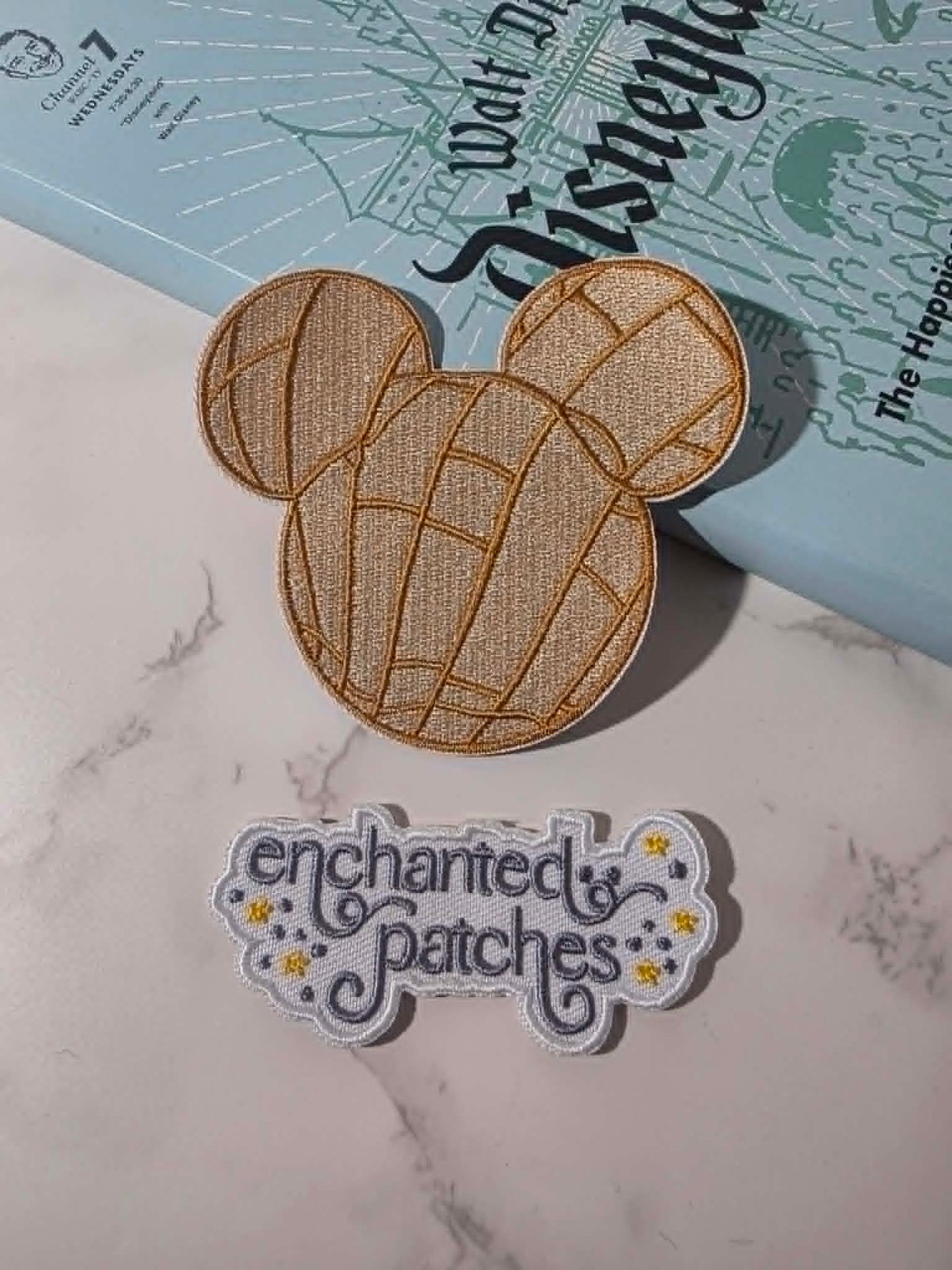 RESTOCKED - 3.5" Happiest Park Mickey Mouse Concha Embroidered Iron On Patch