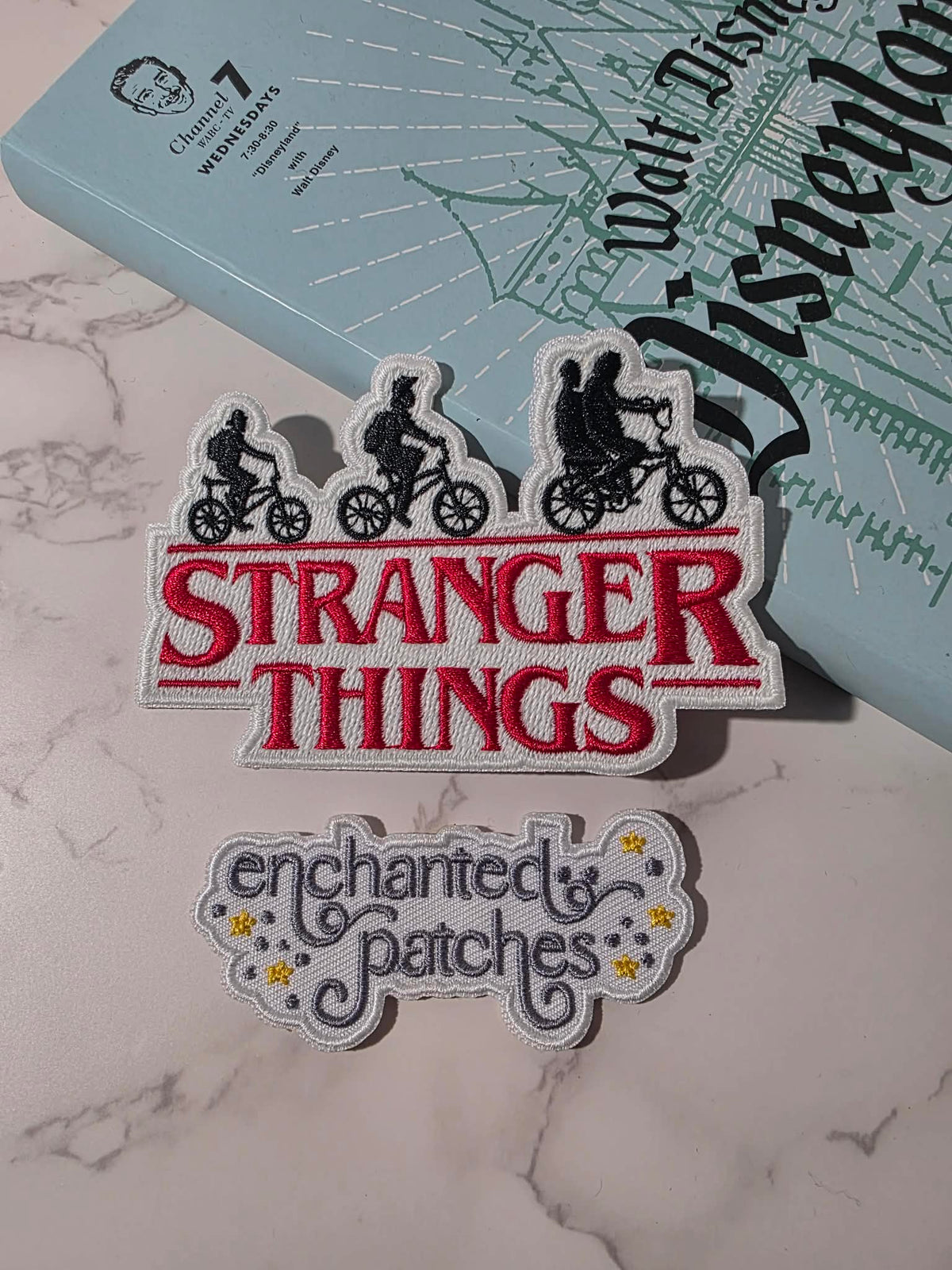 4" Glow in the Dark Stranger Things Logo Embroidered Iron On Patch