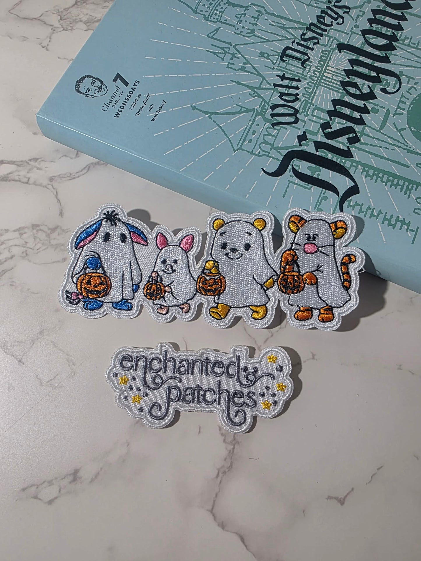 NEW DROP - 5" Winnie the Pooh and Friends Halloween Ghost Costume Embroidered Iron On Patch