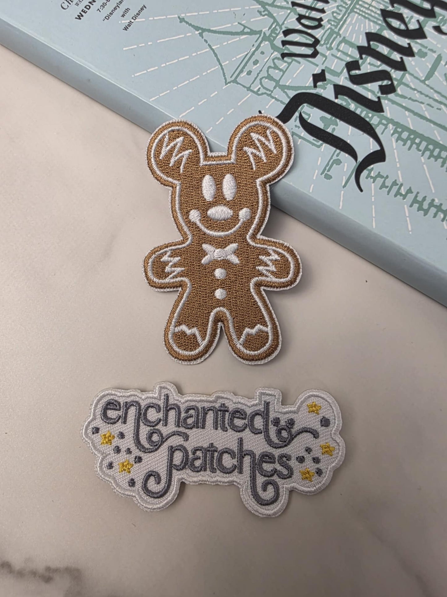 RESTOCKED - 2" Happiest Boy Mouse Christmas Gingerbread Embroidered Iron On Patch