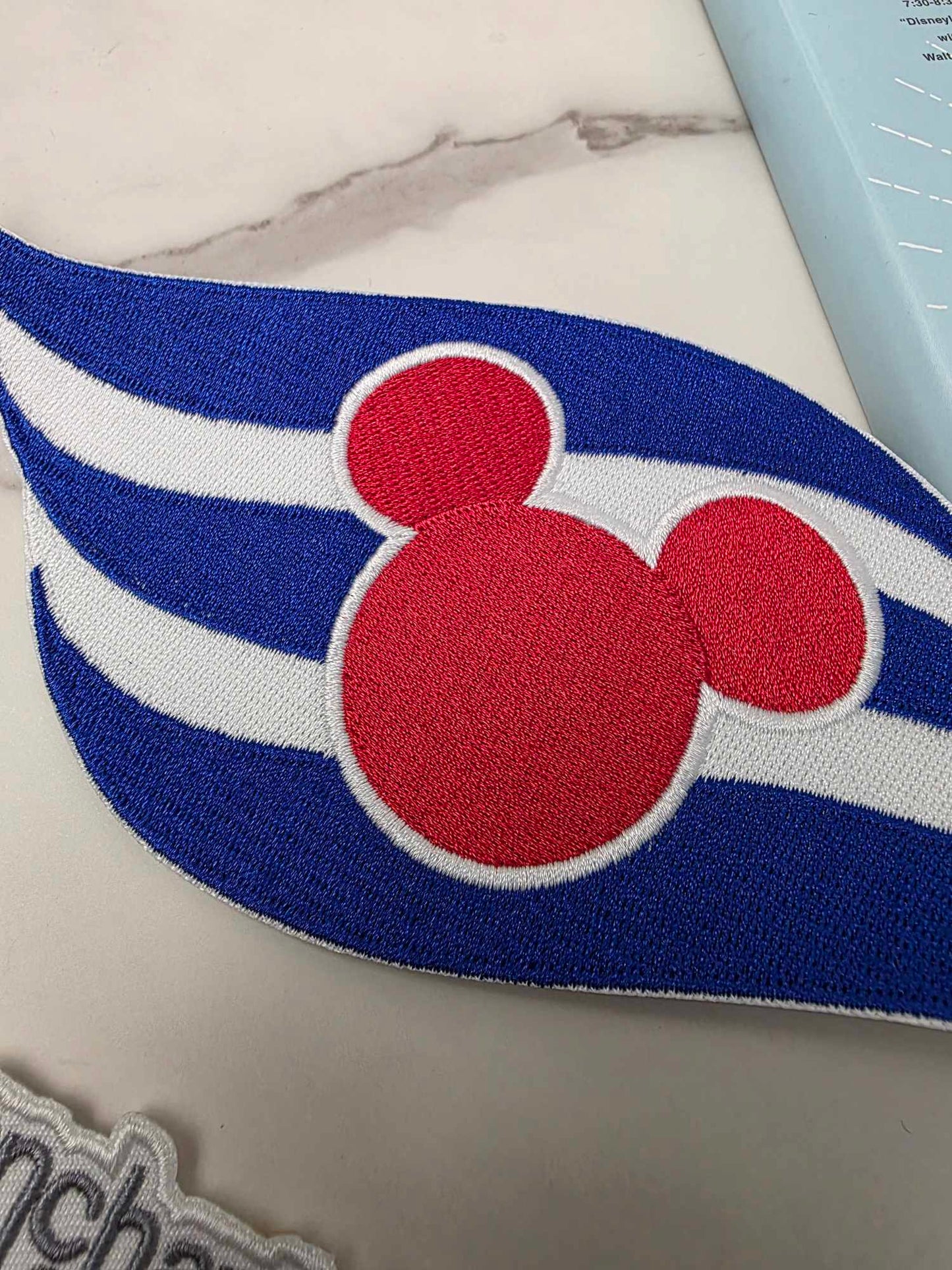 XL 8" Happiest Park Cruise Logo Embroidered Iron On Patch