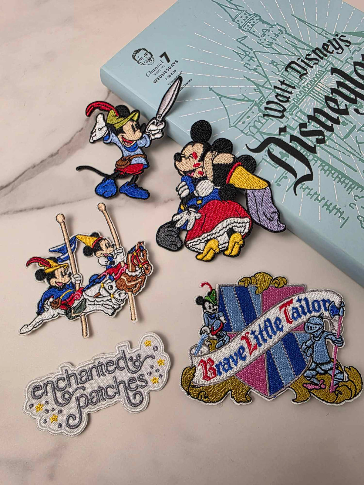 Mystery Patch Bag - (1) ONE 3" Brave Little Tailor Series Happiest Mouse Embroidered Iron On Patch