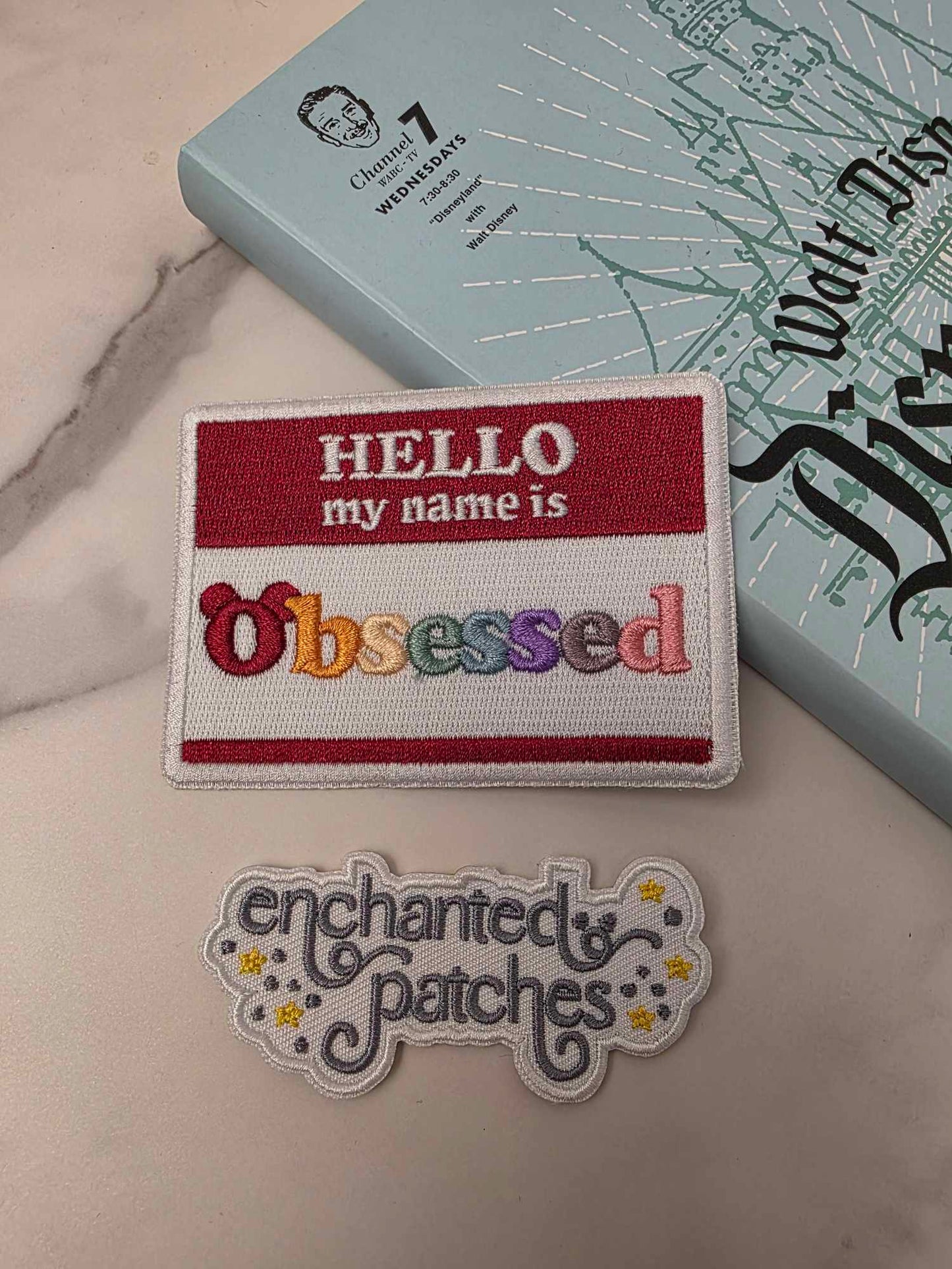 LAST FIVE - 3.5" Hello, My name is Obsessed Embroidered Iron On Patch