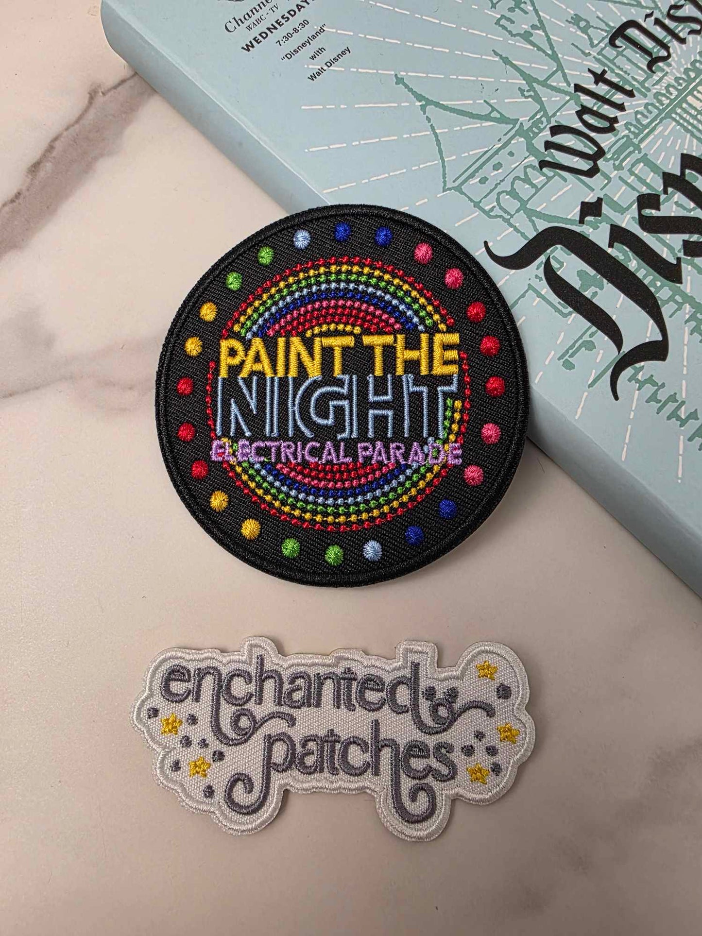 3" Vintage Retro Happiest Park Paint the Night Electrical Light Parade Embroidered Iron On Patch