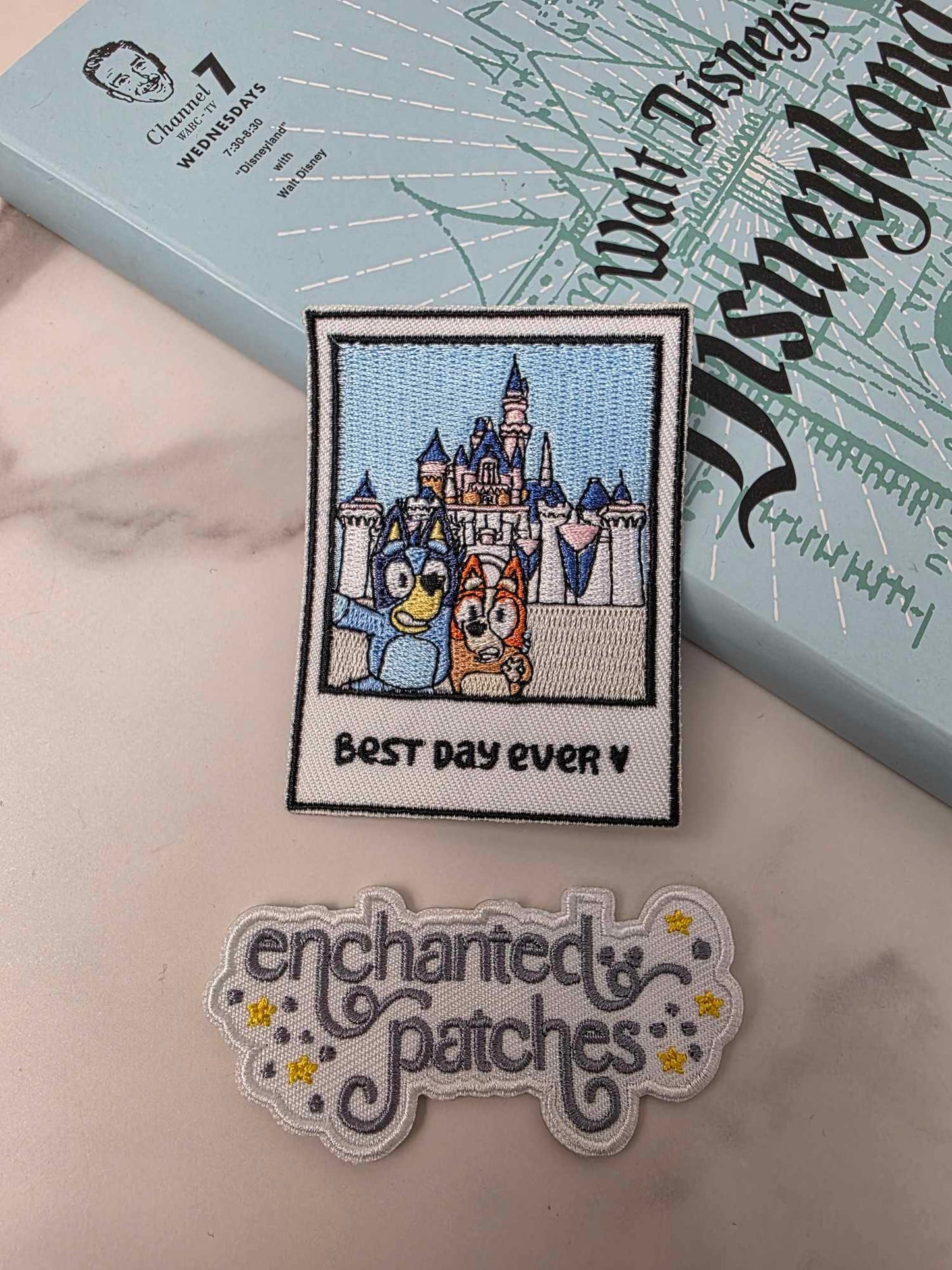 LAST FIVE - Collab w/ @Five+Crew - 3" Blue Heeler Dog Sisters Castle Happiest Park Best Day Ever Iron On Patch Polaroid