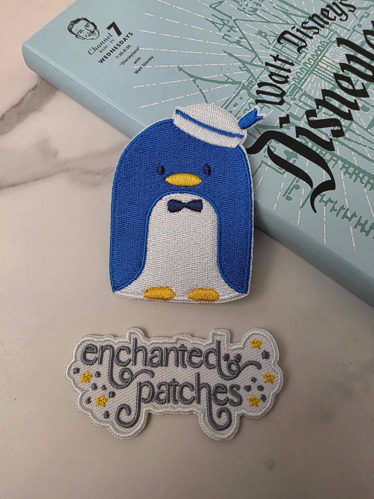 3" Anime Kawaii Japanese Blue Tuxedo Sam Duck Penguin Vintage Embroidered Iron On Patch