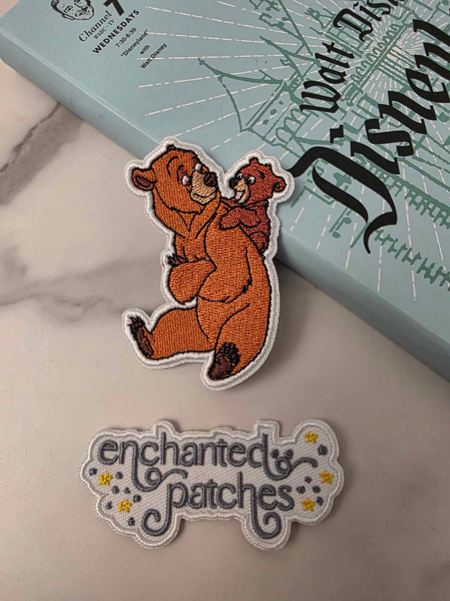 3" Brother Bear Retro Vintage Embroidered Iron On Patch