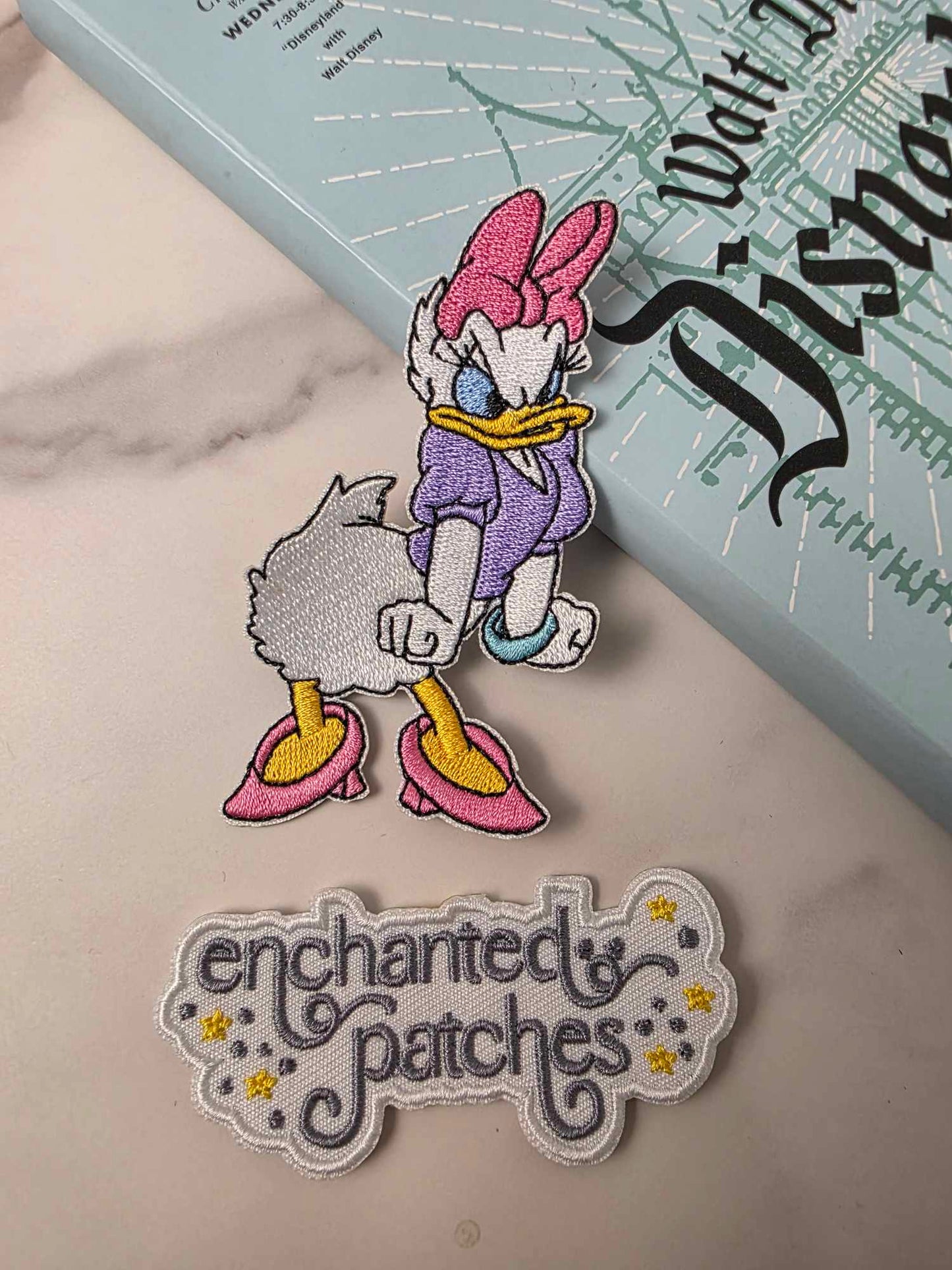 3.5" Annoyed Frustrated Girl Duck Embroidered Iron on Patch