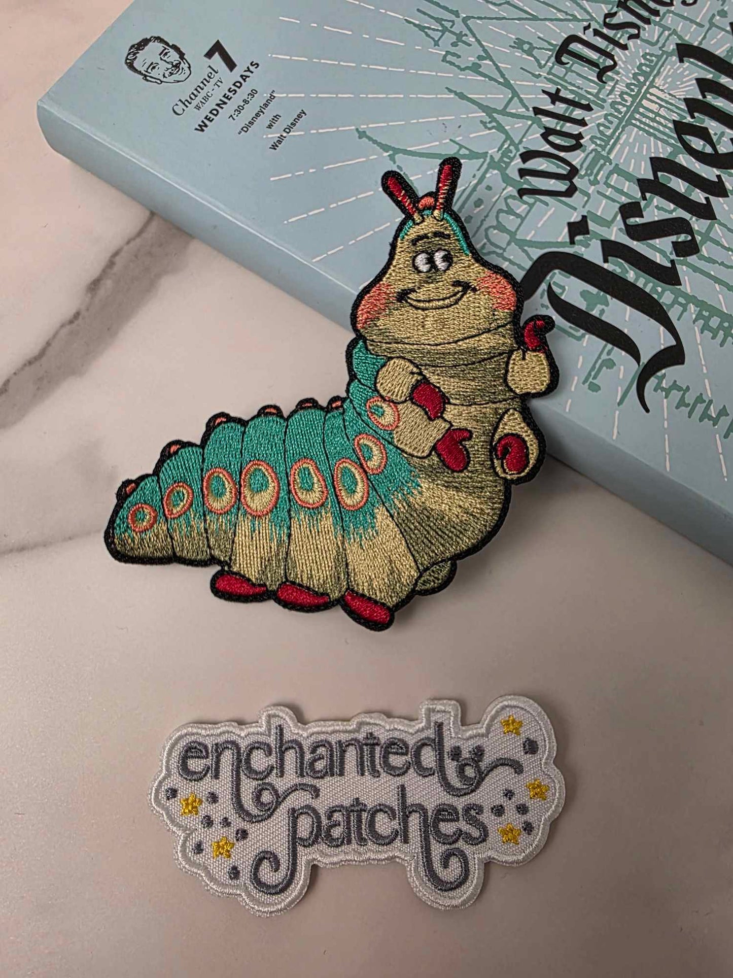 3.5" Green Bug Caterpillar Embroidered Iron On Patch