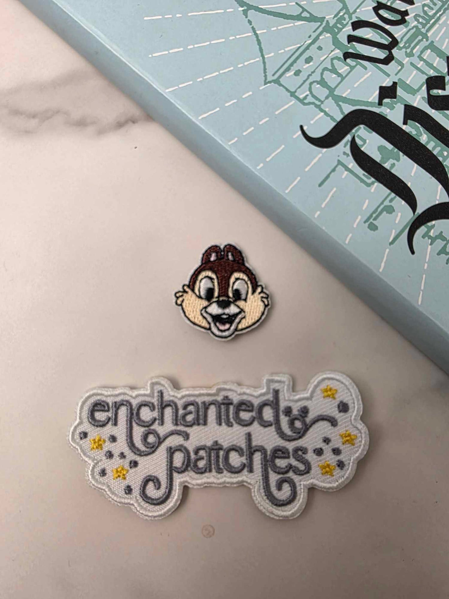 ONLY 8 LEFT - 1" Mini Happiest Park Chipmunk with Chocolate Chip Nose Embroidered Iron On Patch