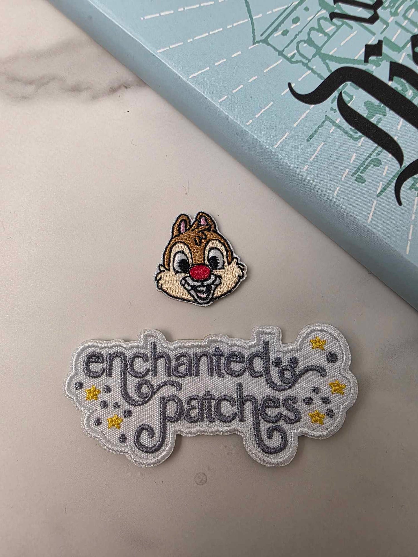 ONLY 11 LEFT - 1" Mini Happiest Park Chipmunk with Red Nose Embroidered Iron On Patch