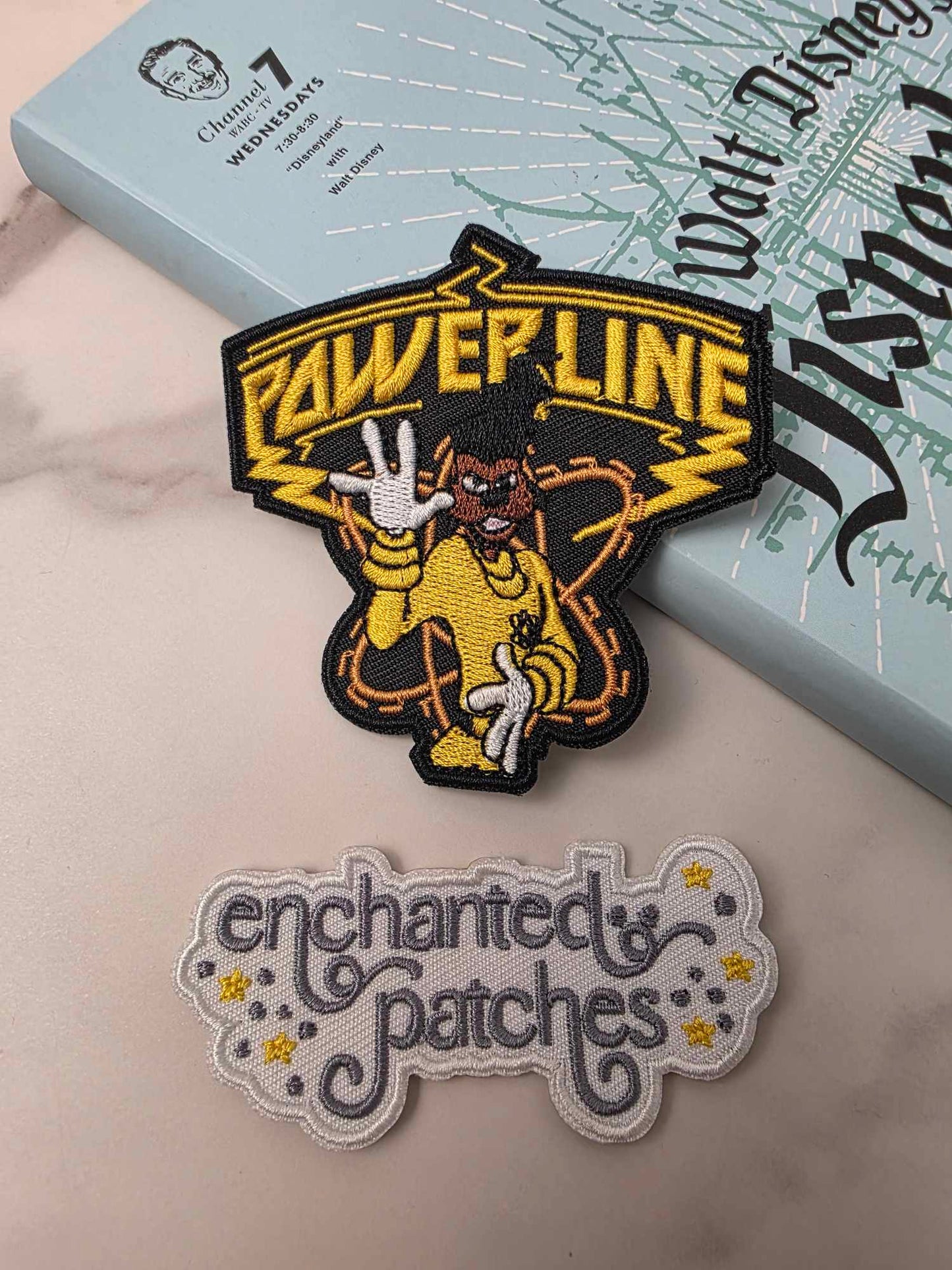 LAST SIX - 3" Happiest Dog Powerline Embroidered Iron On Patch