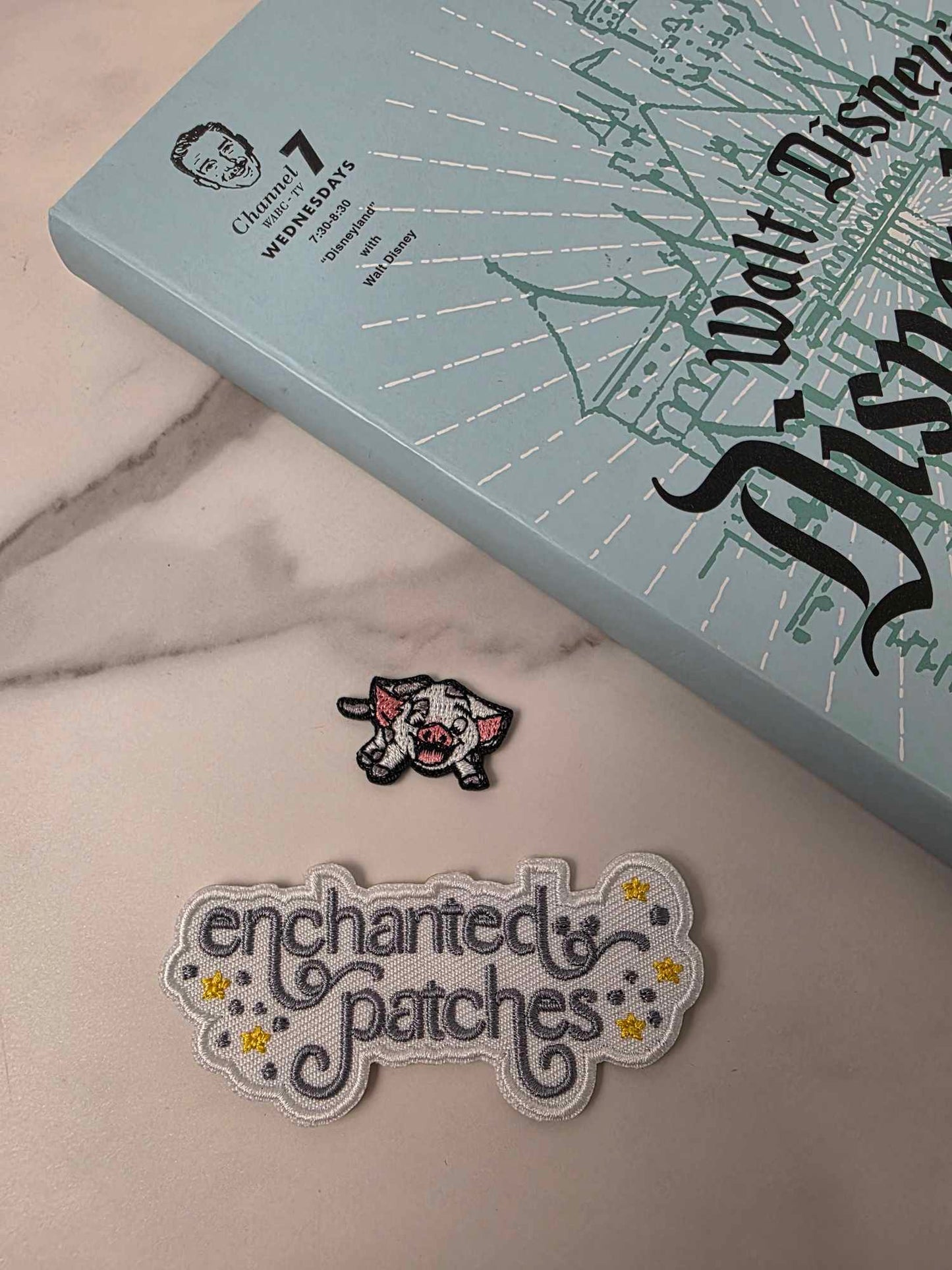 1" Mini Pig Sidekick Embroidered Iron On Patch
