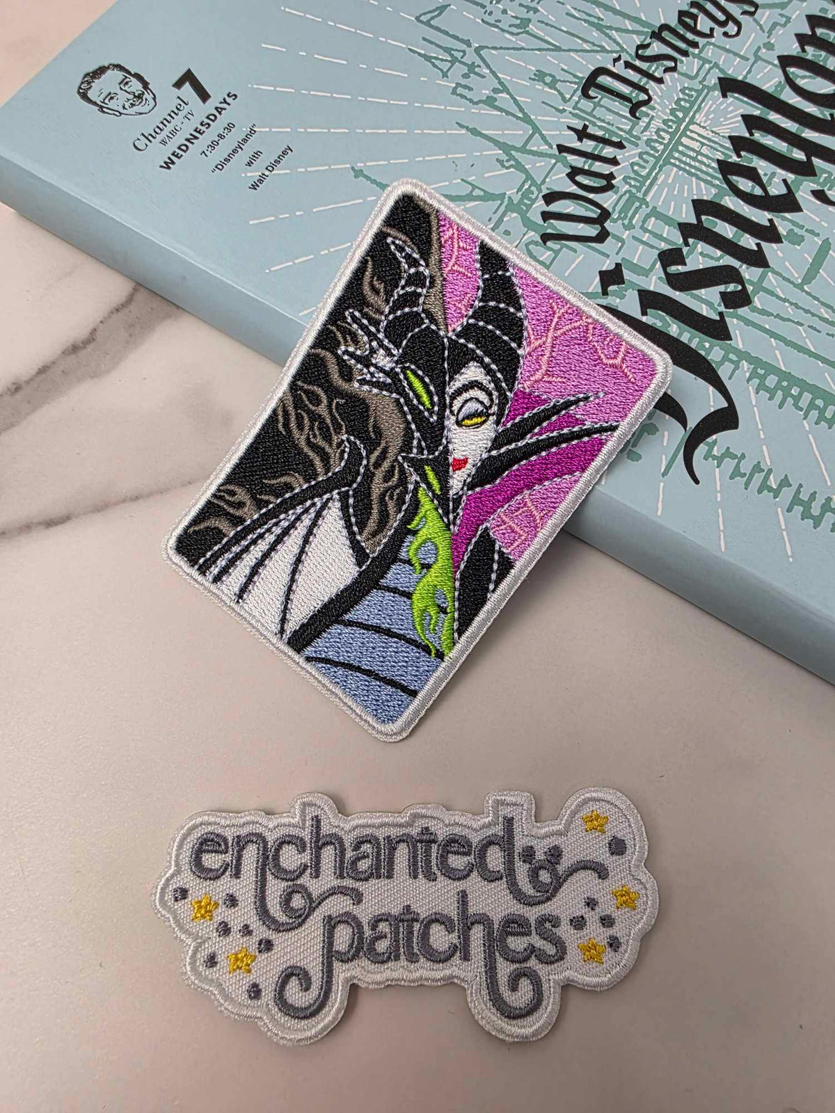 3" Two Face Sleeping Beauty Princess Dragon Villain Embroidered Iron On Patch