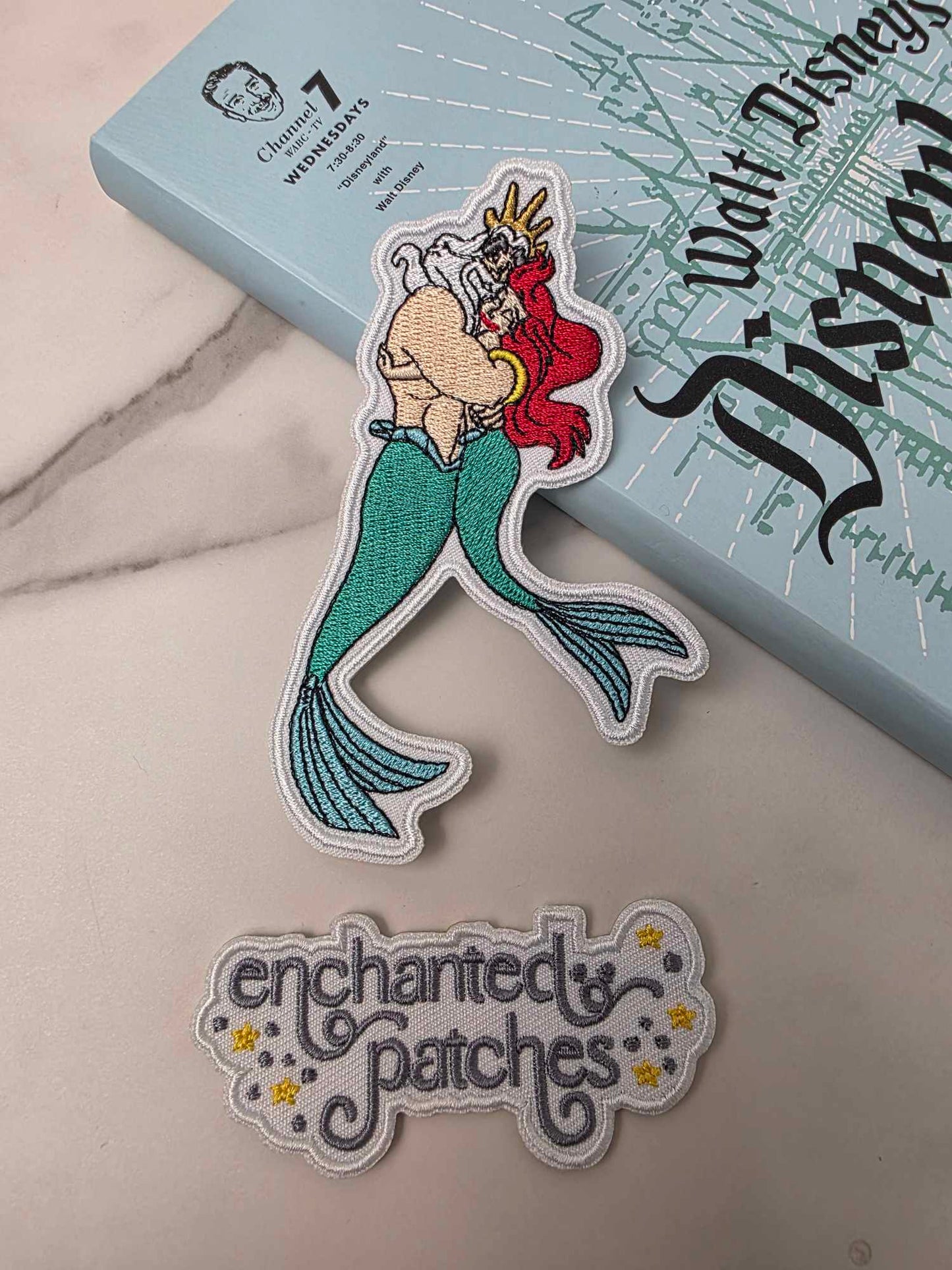 4.5" Mermaid Princess and Father Daughter But Daddy I Love Him Iron On Patch