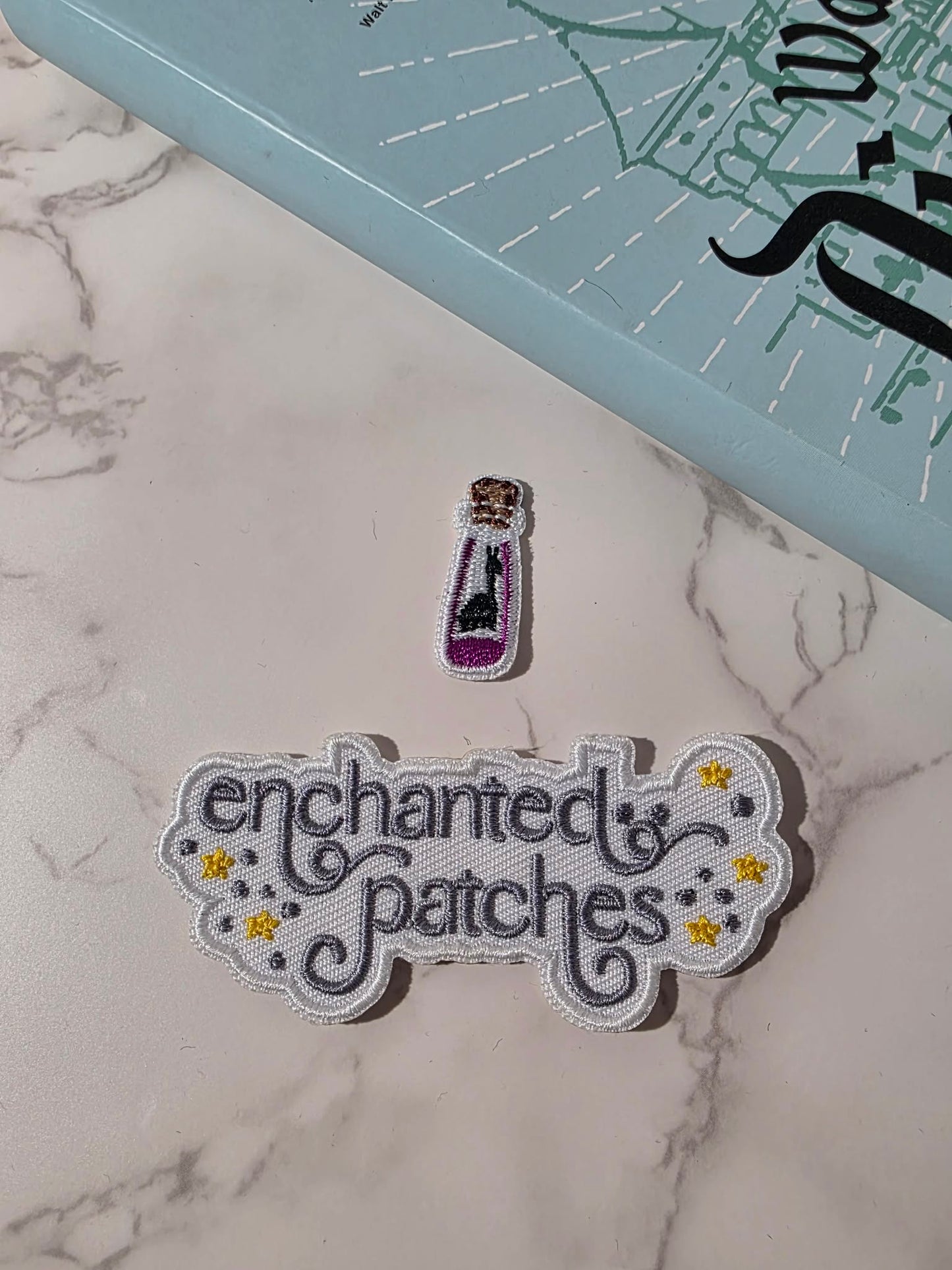 1" Mini Purple Potion Embroidered Iron On Patch