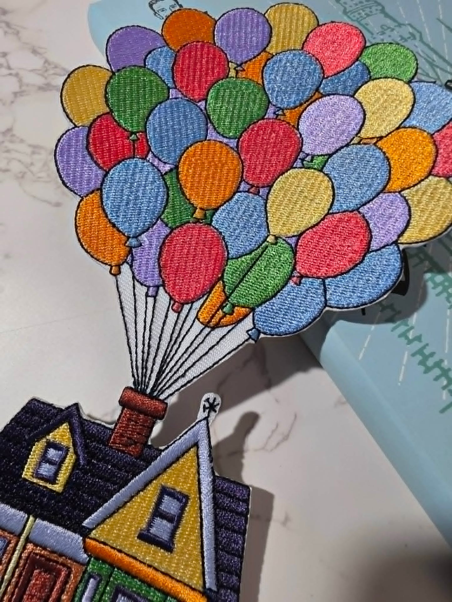 8" XL Balloon House Embroidered Iron On Patch