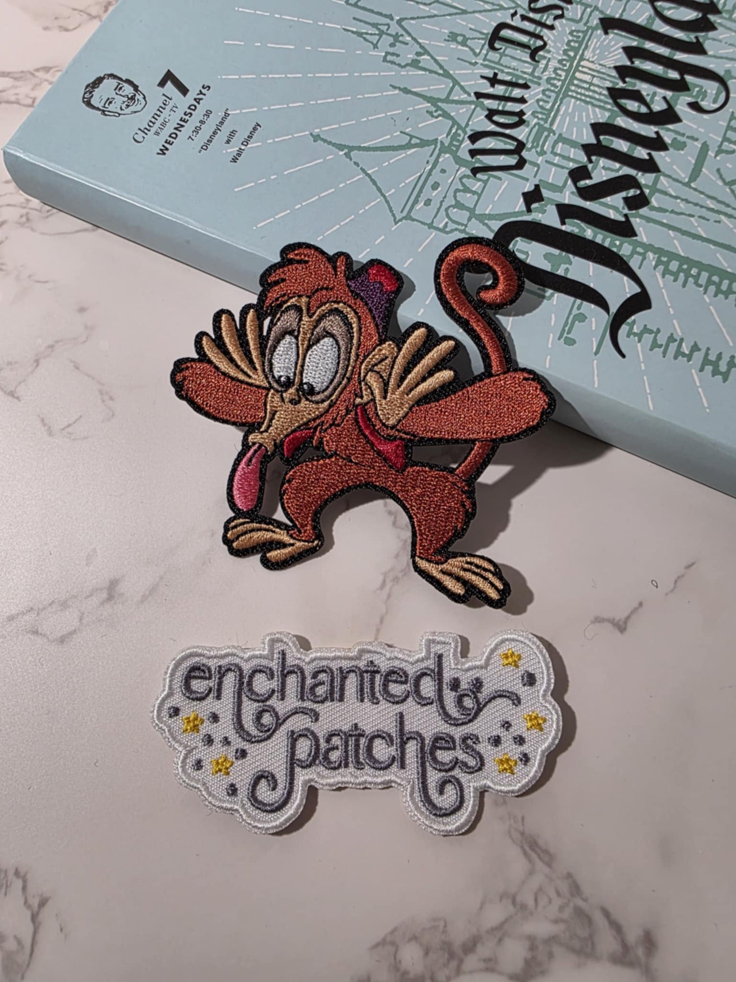 3" Arabian Prince Monkey Stick Tongue Out Sidekick Iron On Patch