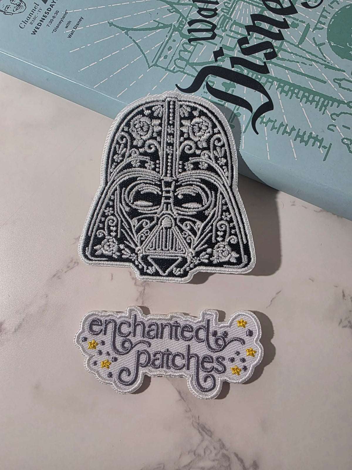 3" Glow in the Dark Darth Vader Sugar Skull Day of the Dead Embroidered Iron On Patch