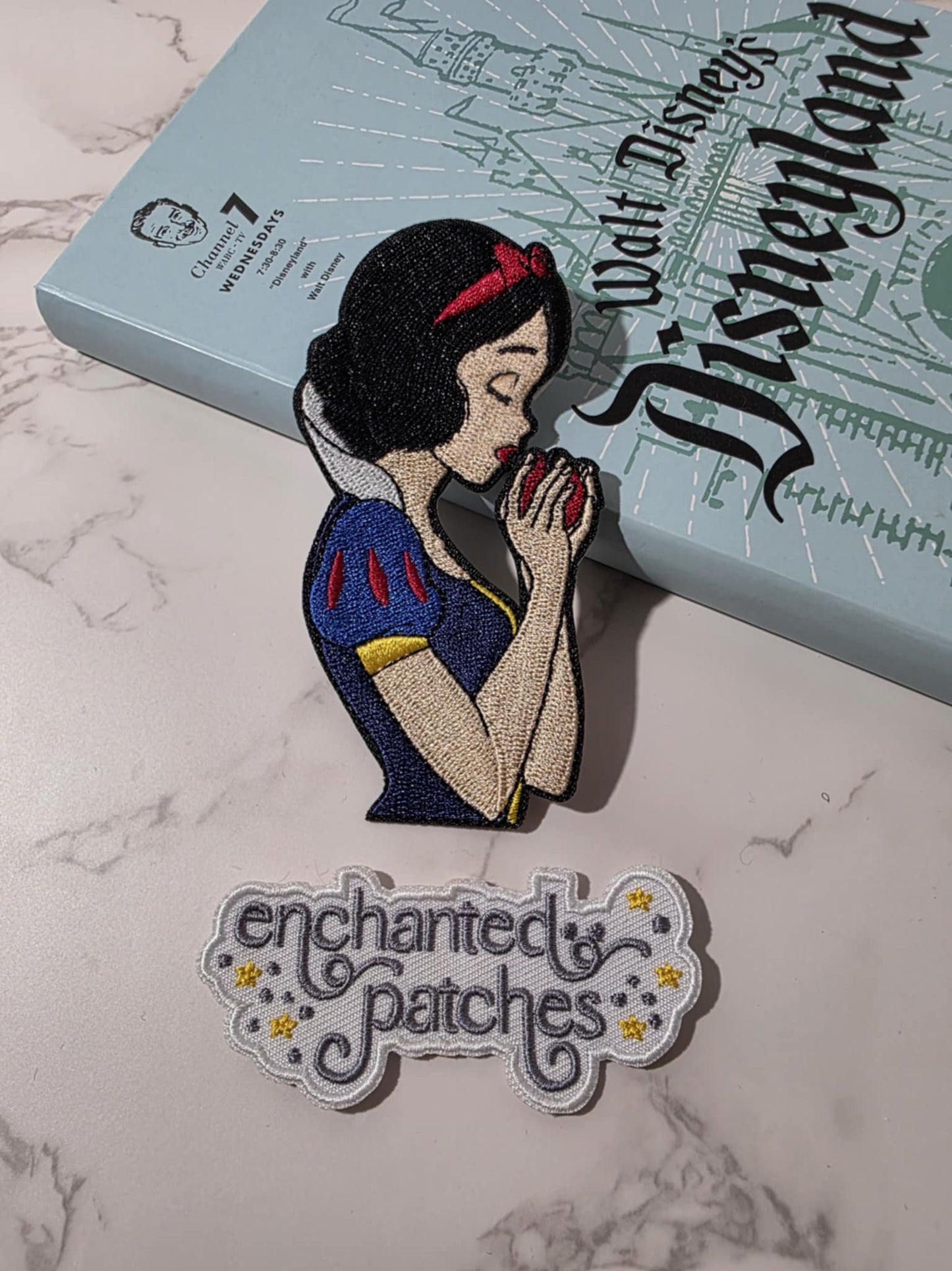 4" Fairest of Them All Princess with Apple Embroidered Iron On Patch