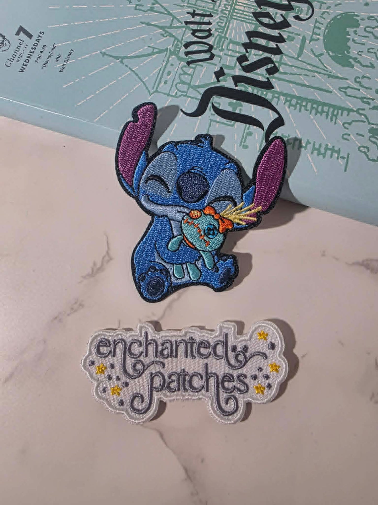 RESTOCKED - 3" Blue Alien Hugging Scrump Bestie Embroidered Iron On Patch