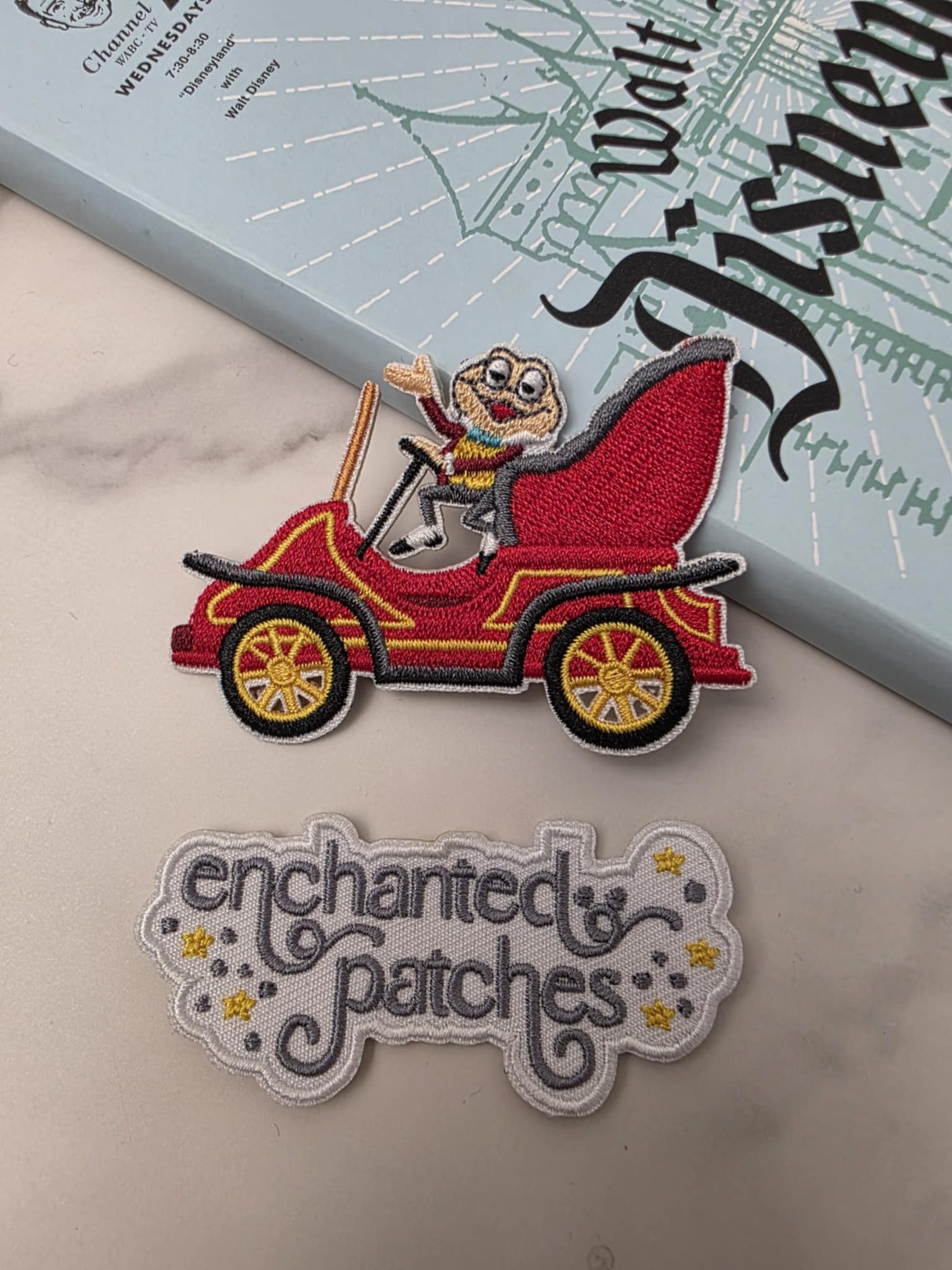 3" Happiest Park Mr. Toad on Wagon Car Ride Embroidered Iron On Patch