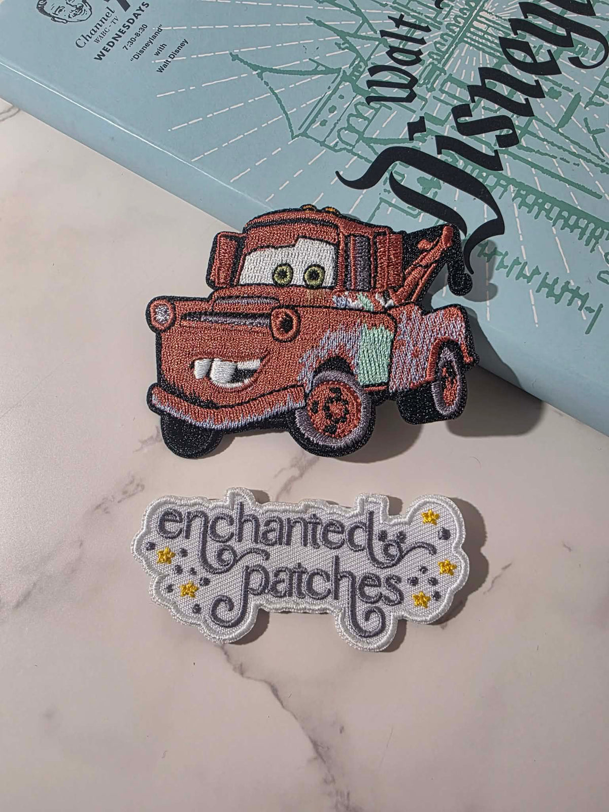 3" Brown Tow Mater Truck Race Car Iron On Patch