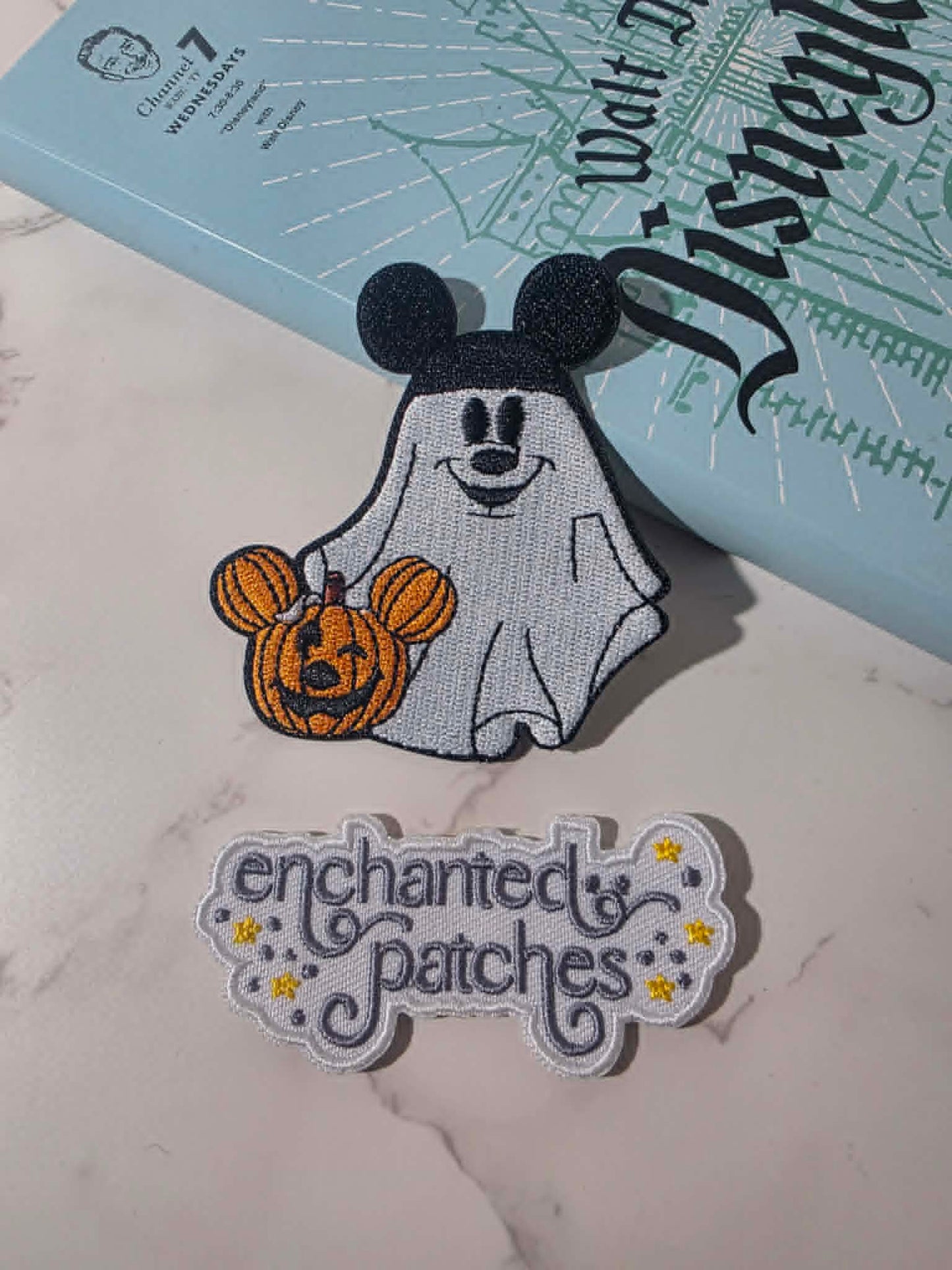 NEW DROP - 3" Happiest Boy Mouse Ghost w/ Trick or Treat Pumpkin Halloween Costume Embroidered Iron On Patch