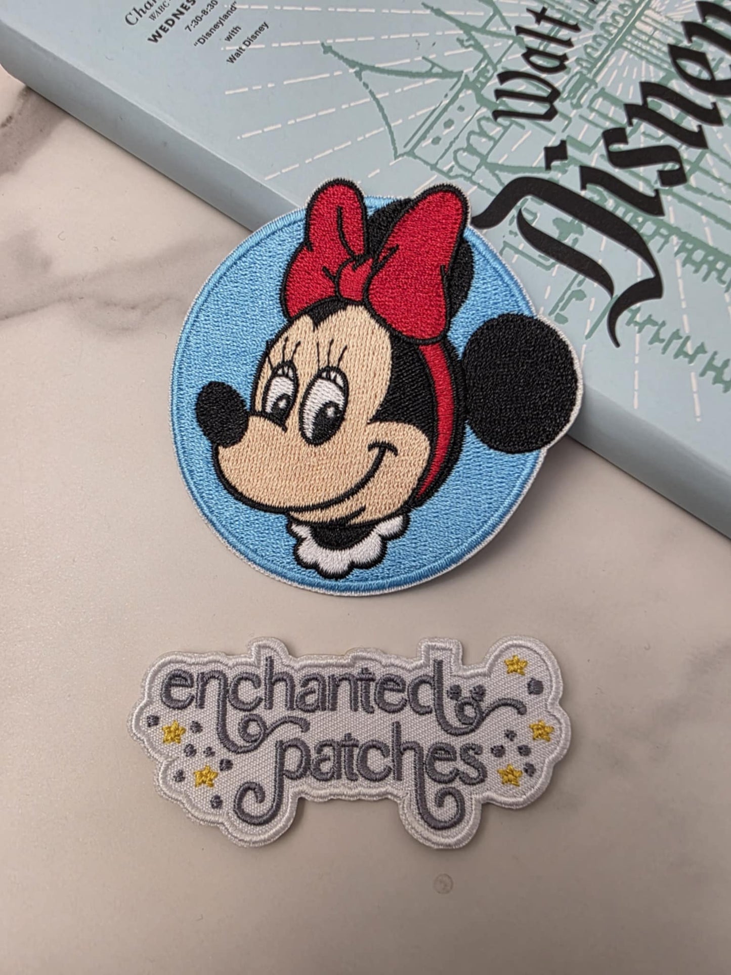 3" Vintage Retro Happiest Park Girl Mouse Embroidered Iron On Patch