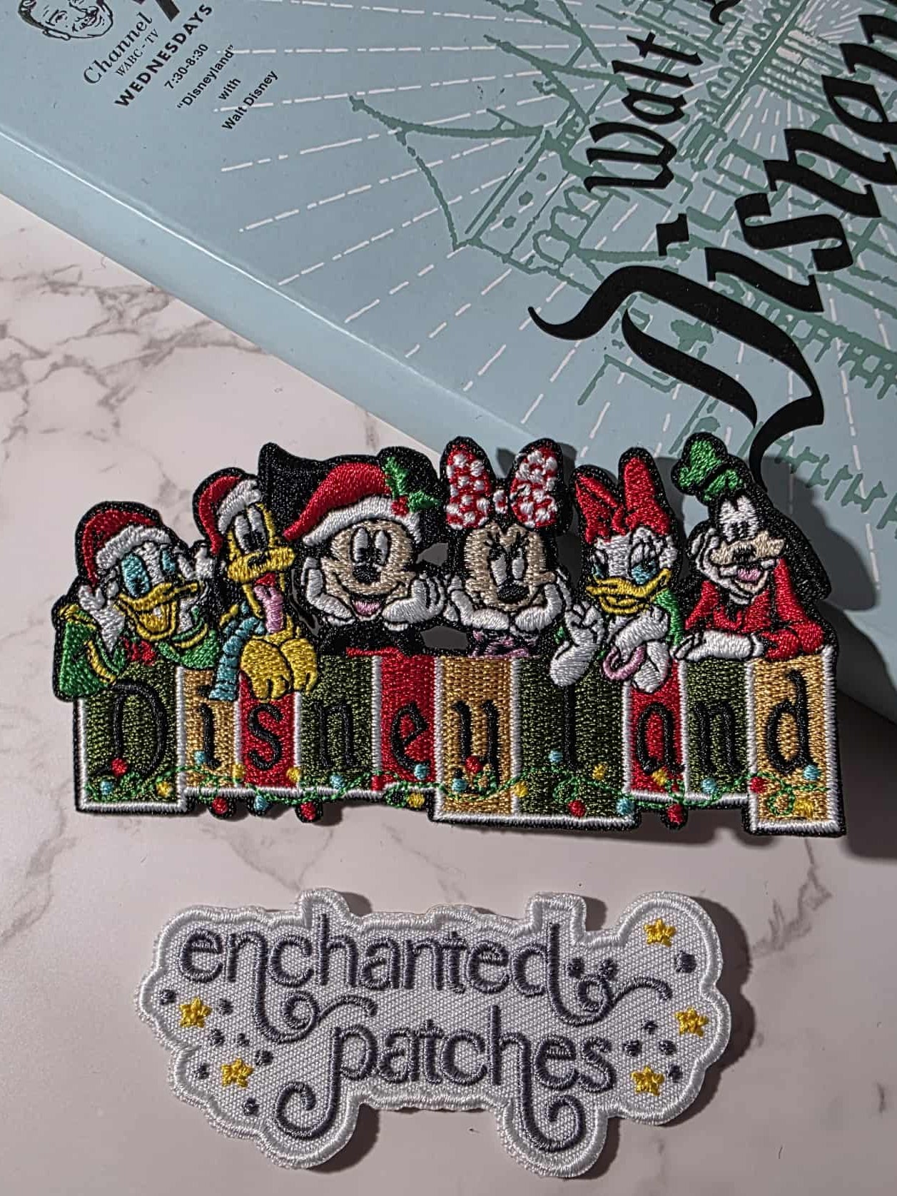 NEW DROP - 4" Christmas Happiest Park Vintage Logo Sign Embroidered Iron On Patch
