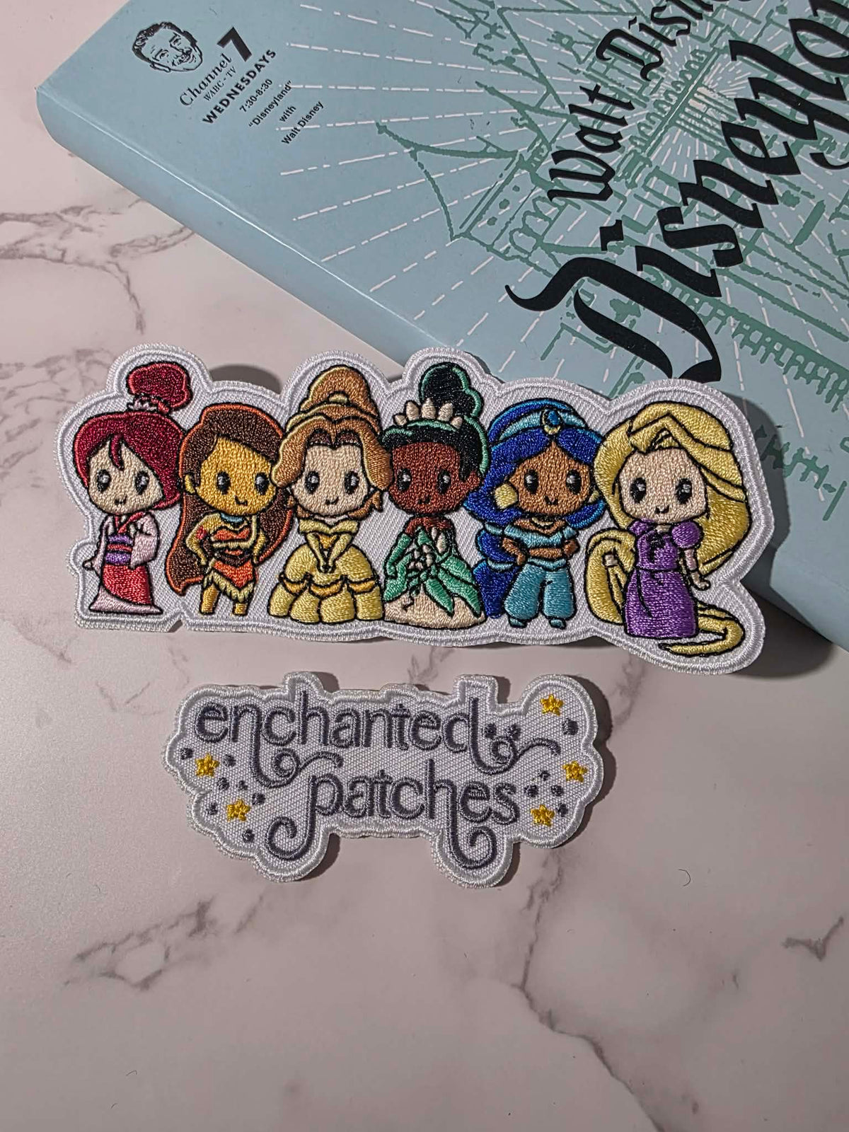 6" Kawaii Happiest Park Rainbow Princess Embroidered Iron On Patch